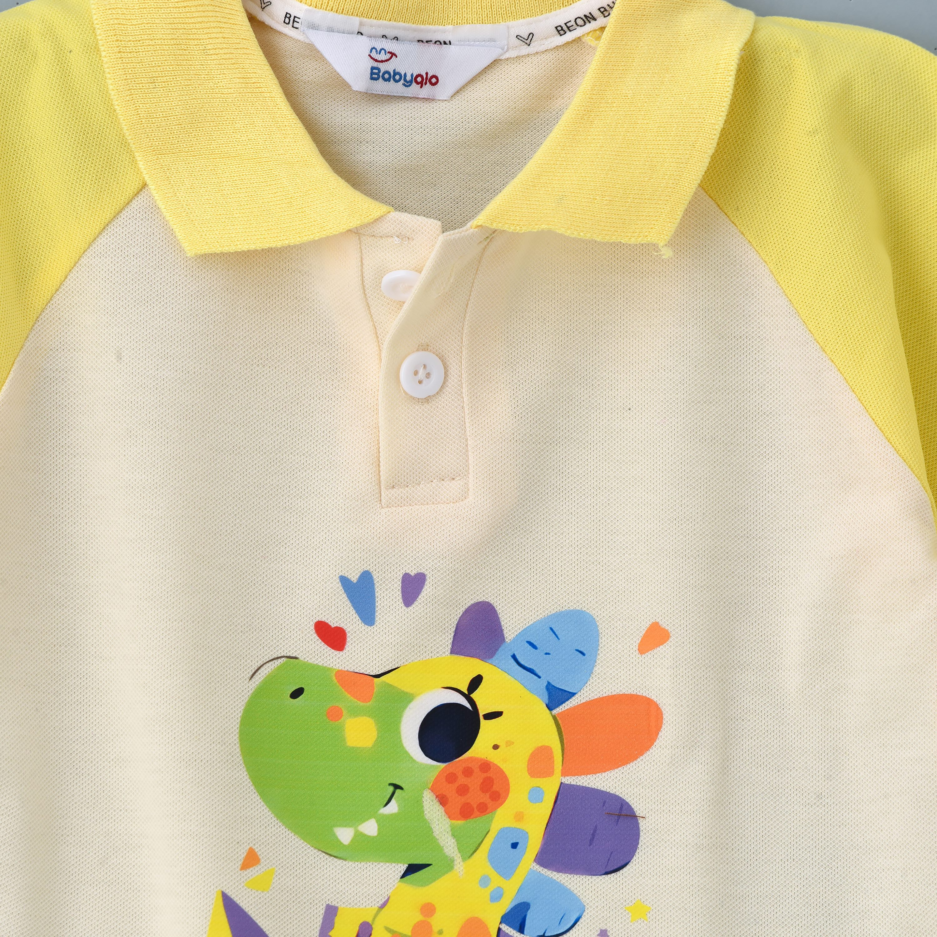 Babyqlo Dino Printed Short Sleeves T-Shirt with Shorts-boys-clothing-setsandcoords-image-3