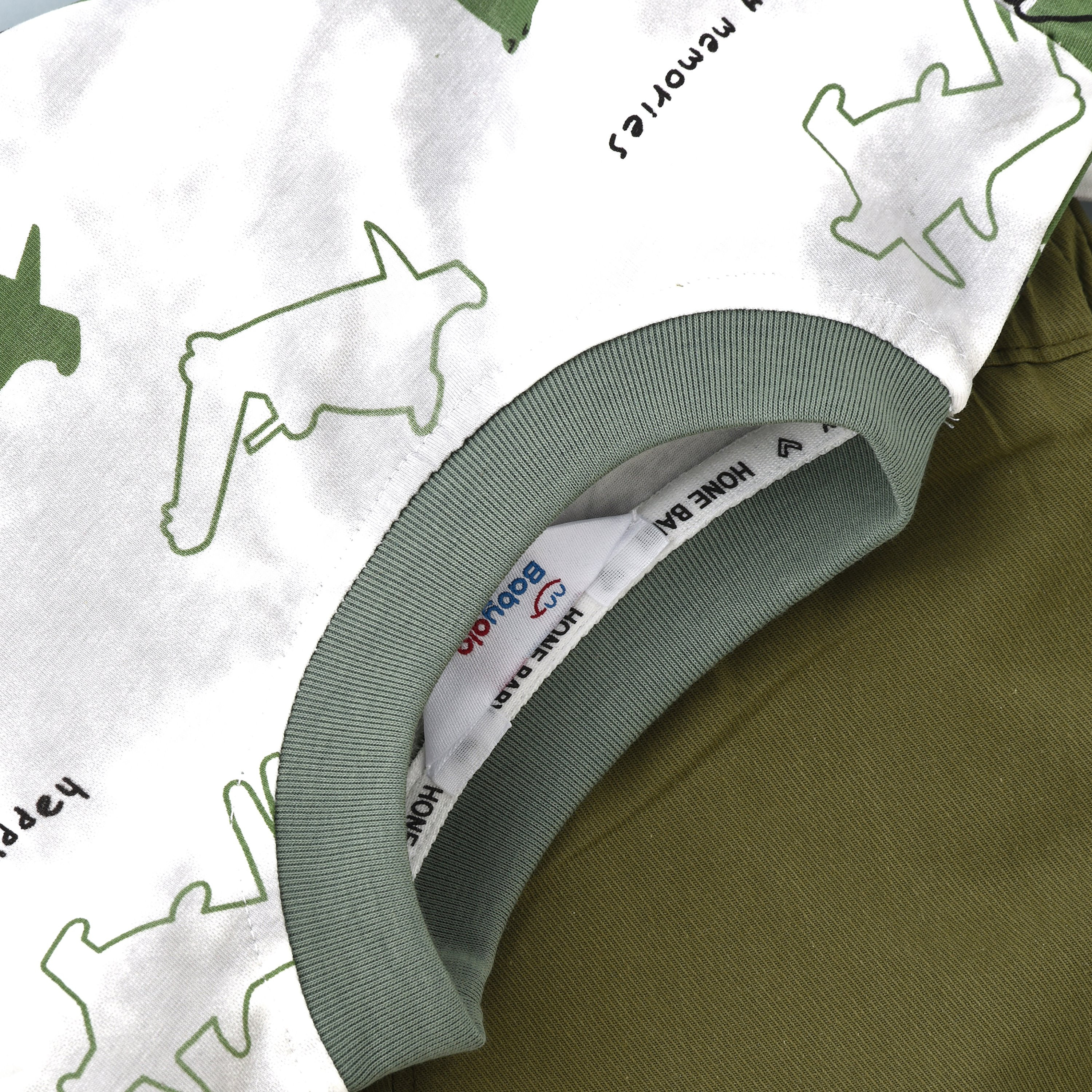 Babyqlo Dino Printed Short Sleeves T-Shirt with Shorts-boys-clothing-setsandcoords-image-3
