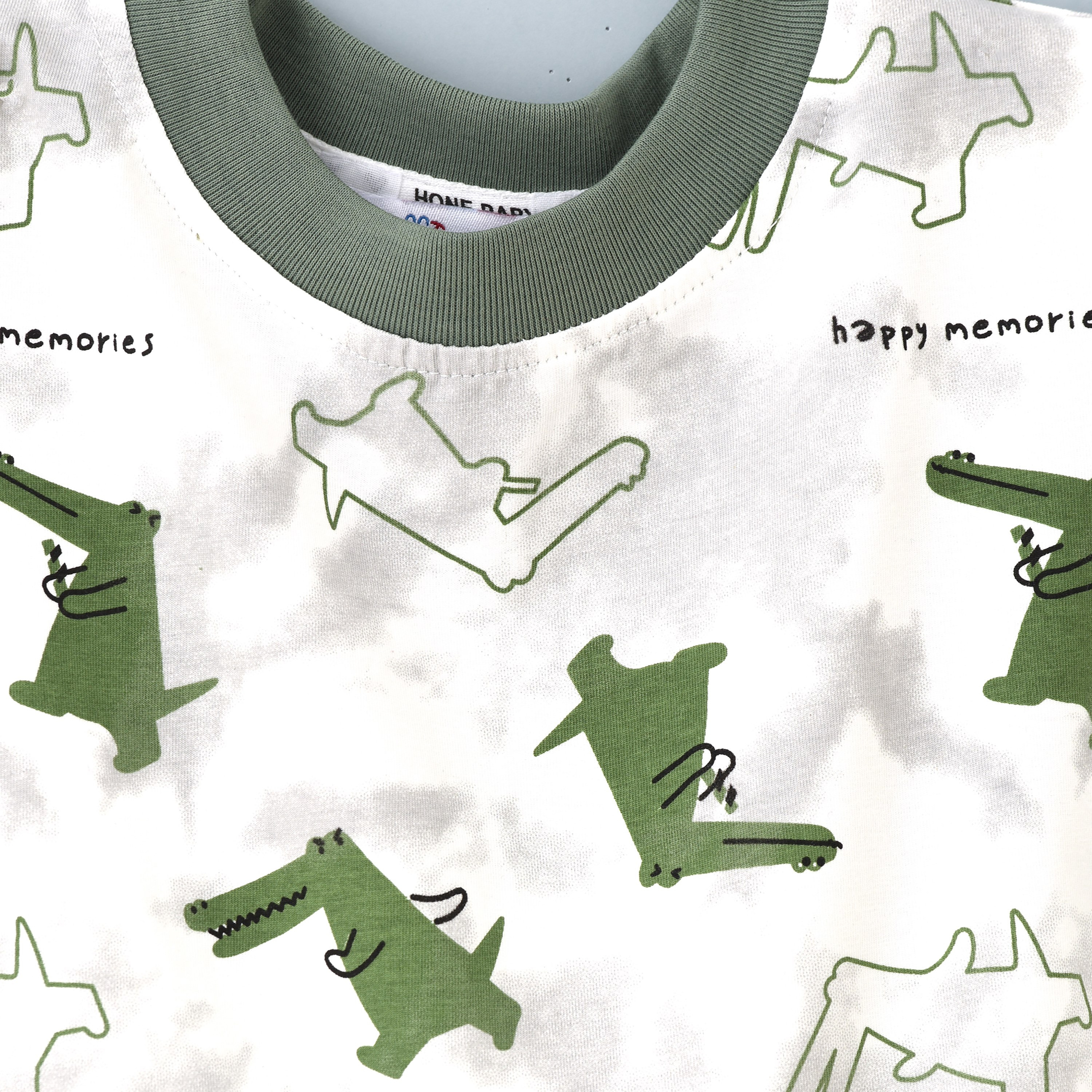 Babyqlo Dino Printed Short Sleeves T-Shirt with Shorts-boys-clothing-setsandcoords-image-4