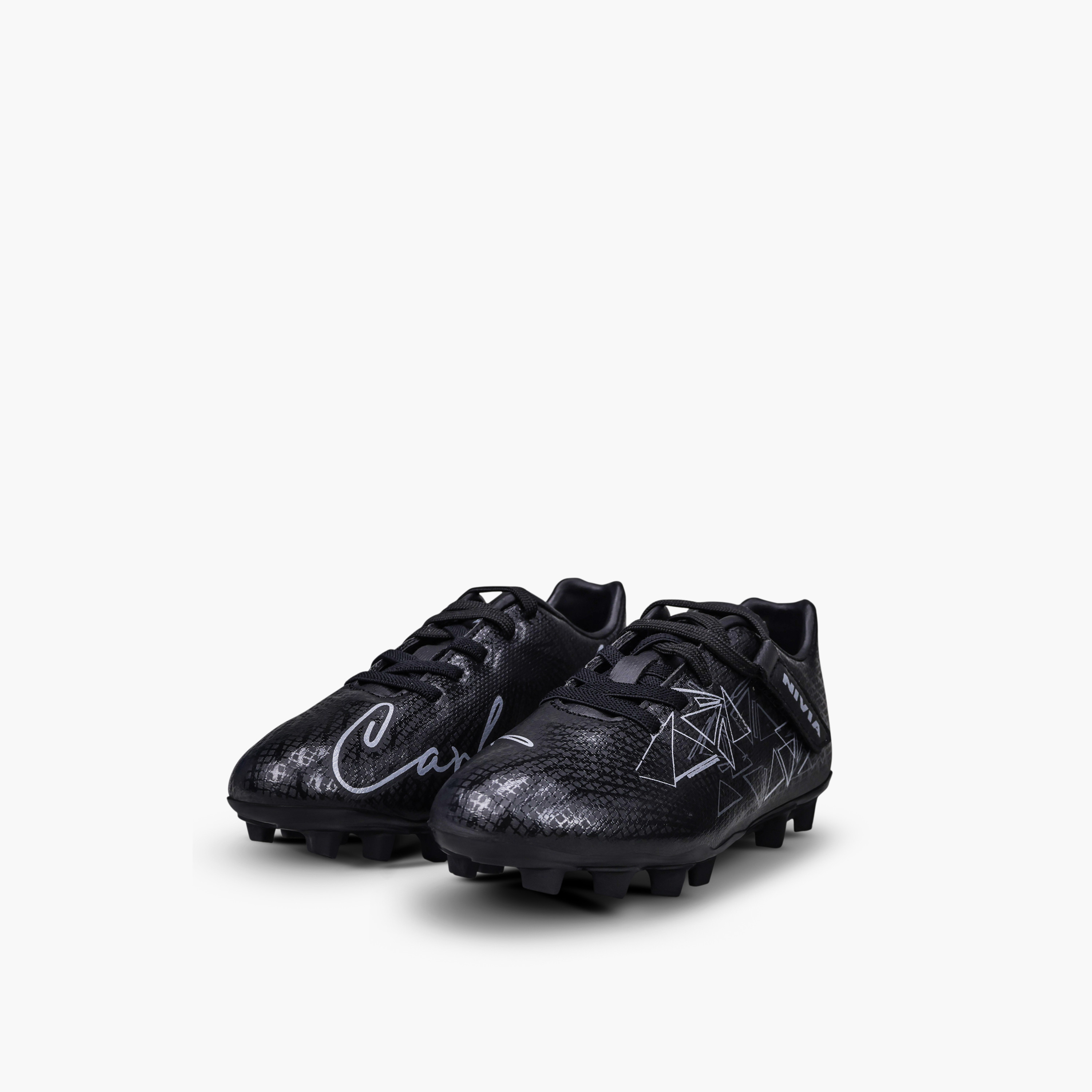 Nivia Kid's Carbonite 7.0 Hook & Loop Football Firm Ground Boots-sports-gear-football-shoes-firmground-image-1