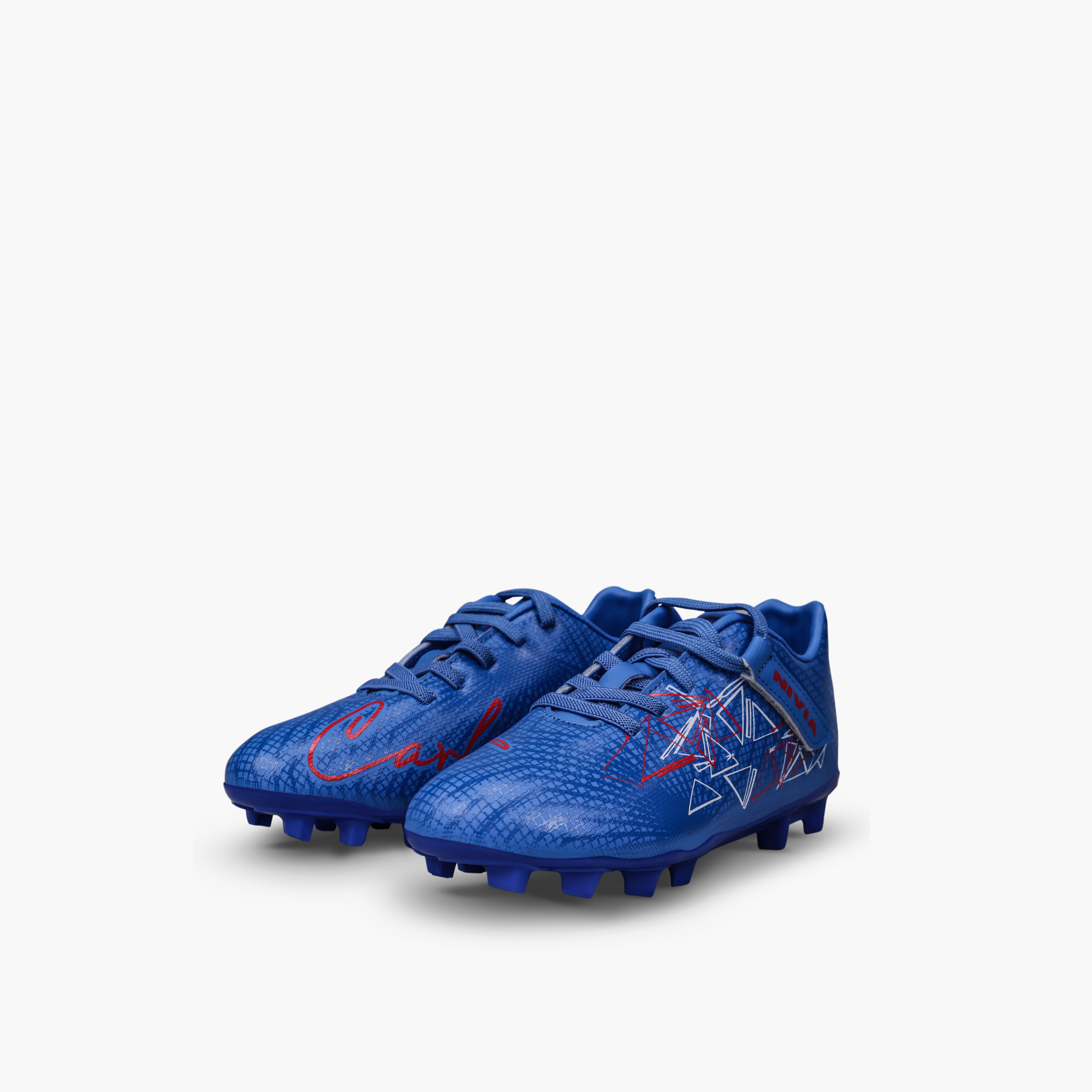 Nivia Kid's Carbonite 7.0 Hook & Loop Football Firm Ground Boots-sports-gear-football-shoes-firmground-image-1