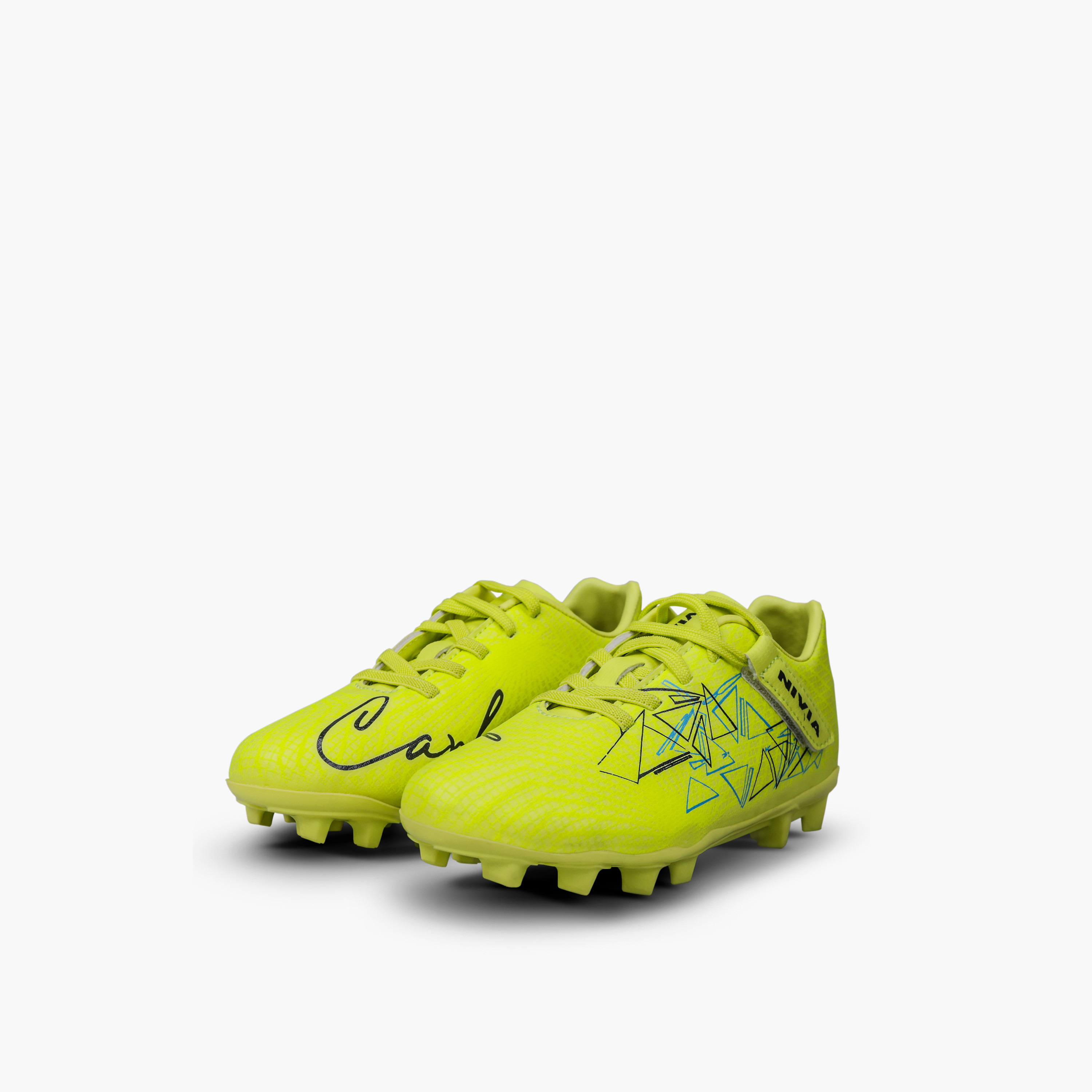 Nivia Kid's Carbonite 7.0 Hook & Loop Football Firm Ground Boots-girls-shoes-sports-image-1