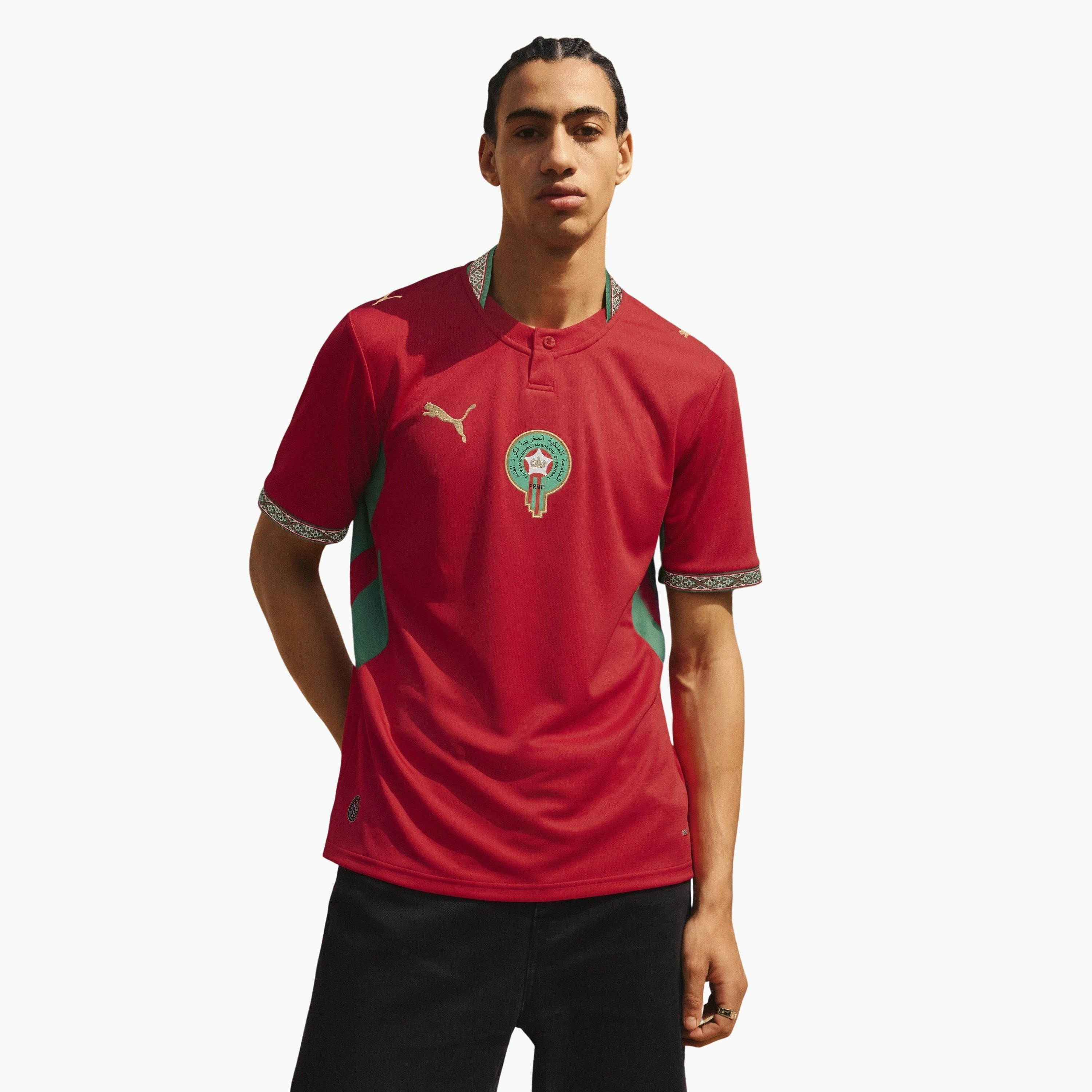بوما - قميص رجالي بأكمام قصيرة مستوحى من قميص فريق المغرب الأساسي-men-clothing-sportswearandactivewear-tshirtsandpolos-image-1