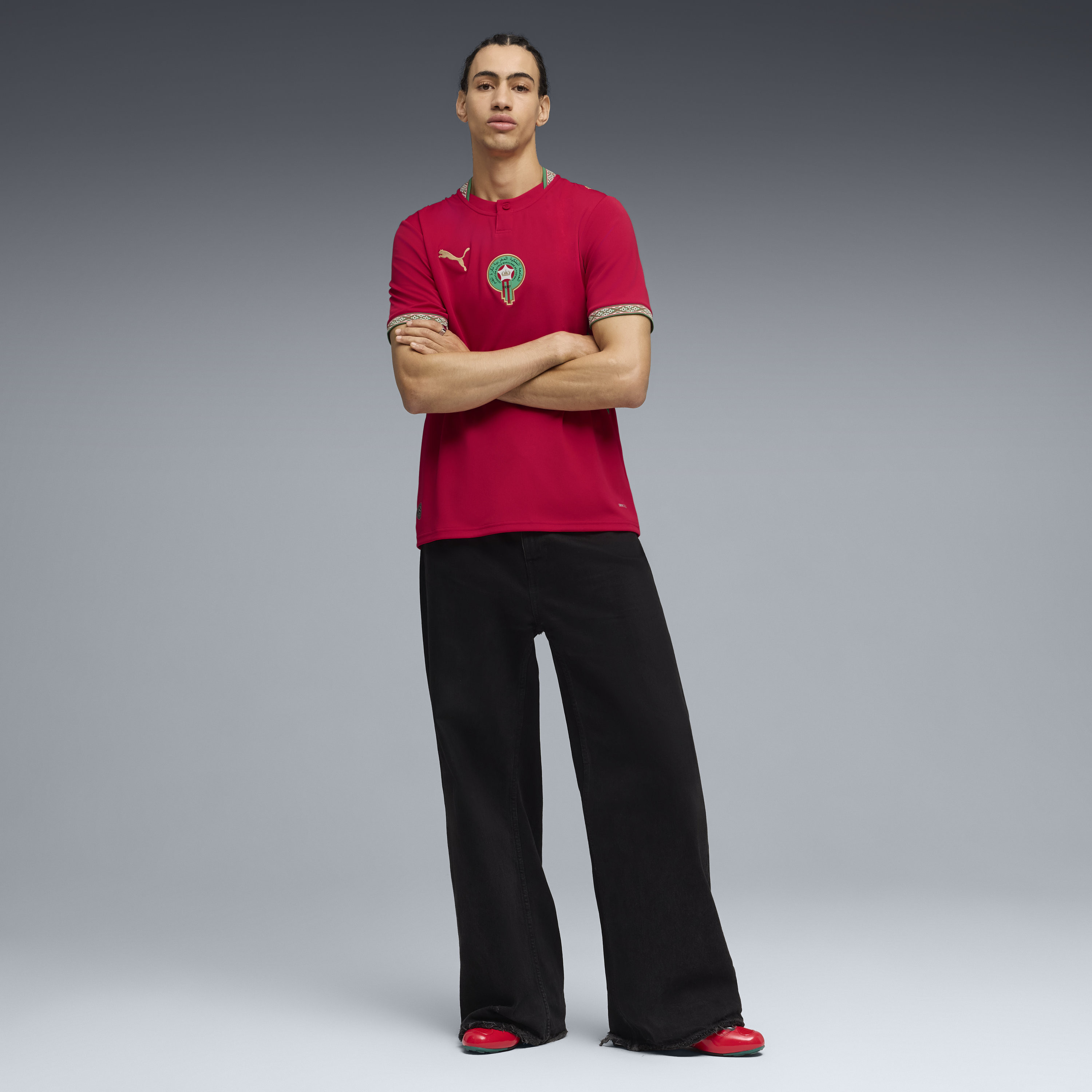 بوما - قميص رجالي بأكمام قصيرة مستوحى من قميص فريق المغرب الأساسي-men-clothing-sportswearandactivewear-tshirtsandpolos-image-2