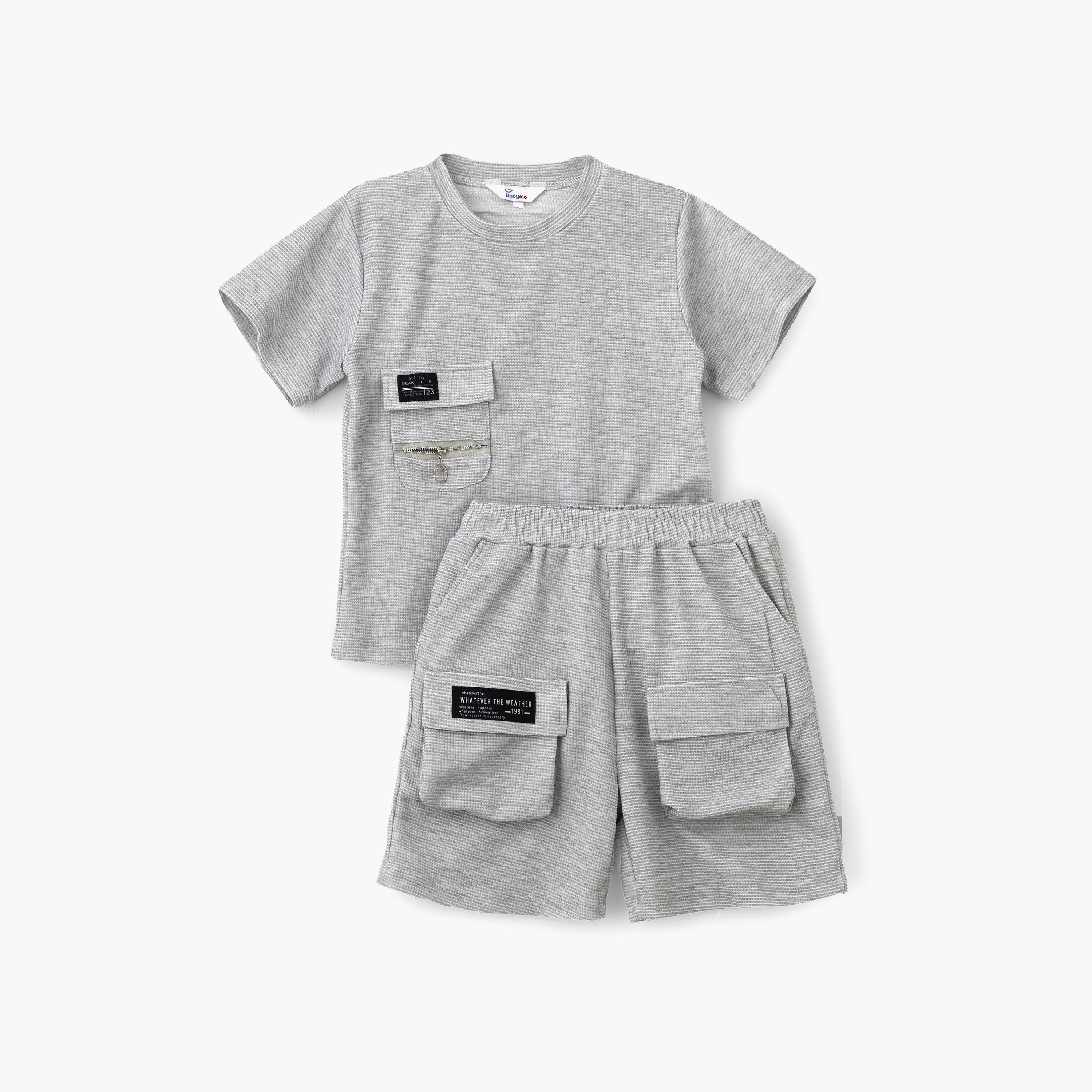 تي شيرت سادة بأكمام قصيرة مع شورت من بيبيكلو-boys-clothing-setsandcoords-image-1
