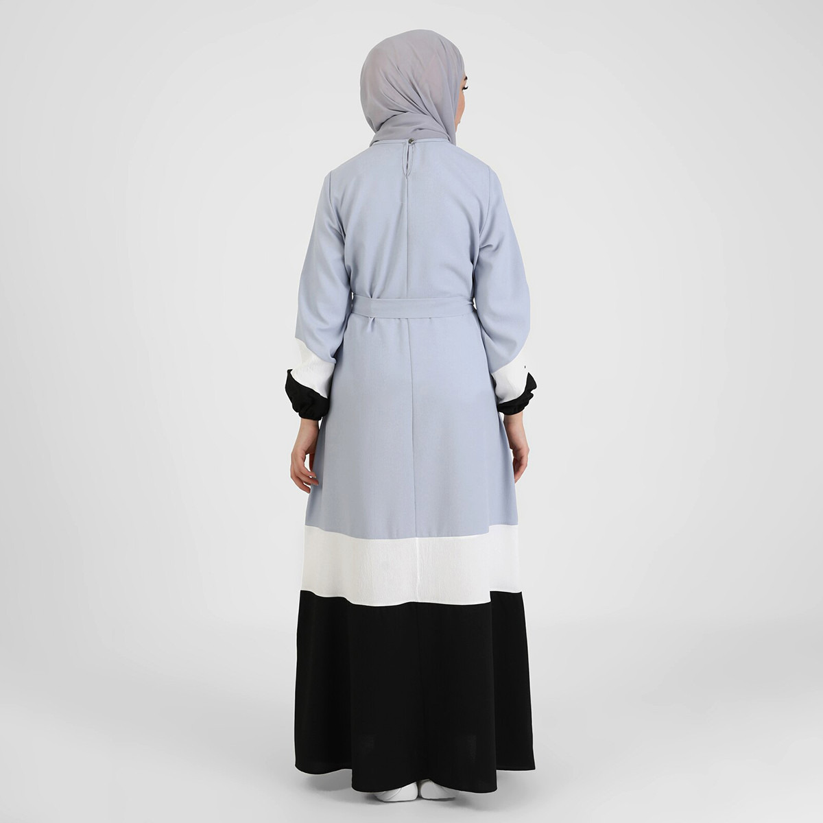جلابية مودانيسا نسائية مع زرقاء اللون بحزام و ربطة عنق-women-clothing-dresses-image-2