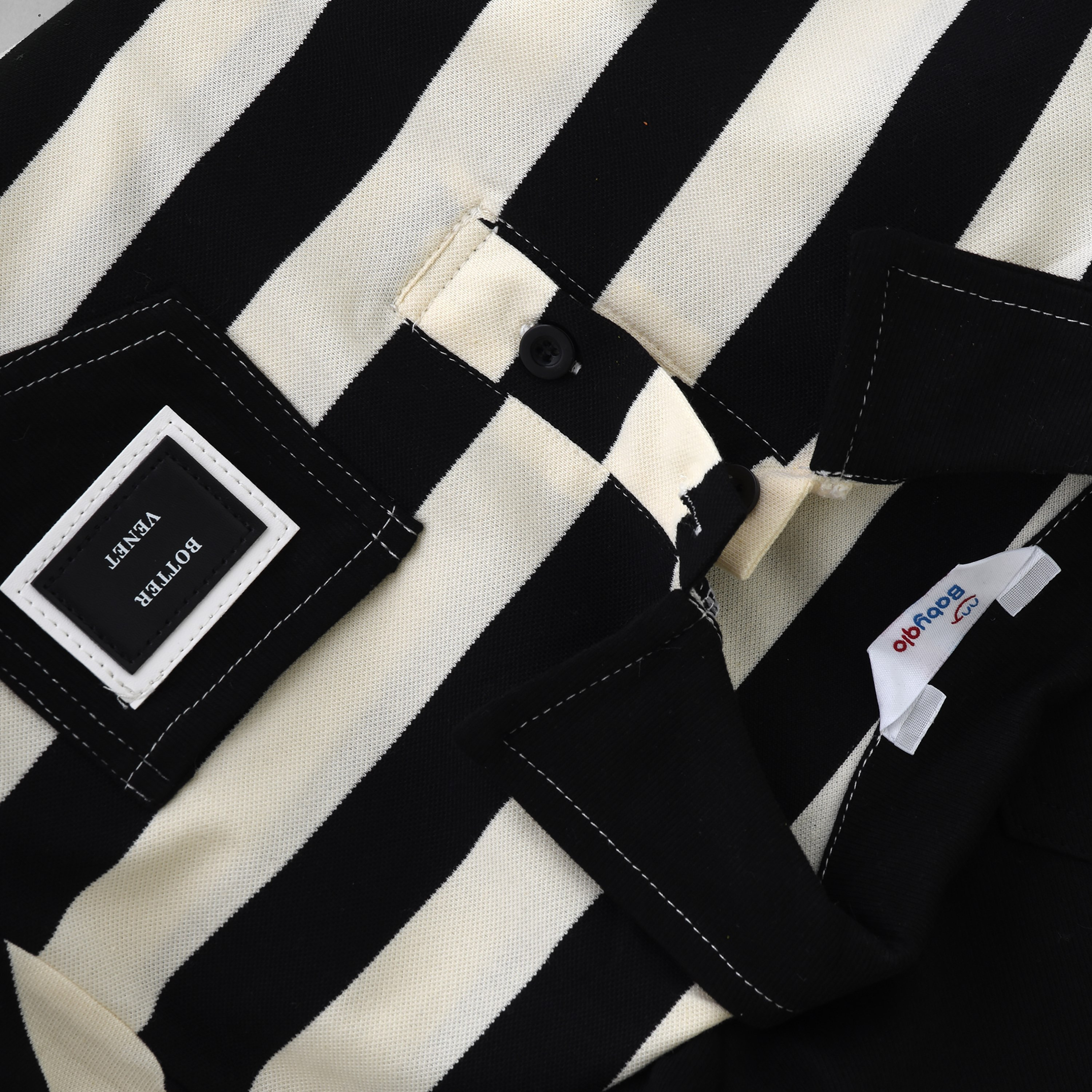 Babyqlo Striped Short Sleeves T-Shirt with Shorts-boys-clothing-setsandcoords-image-3