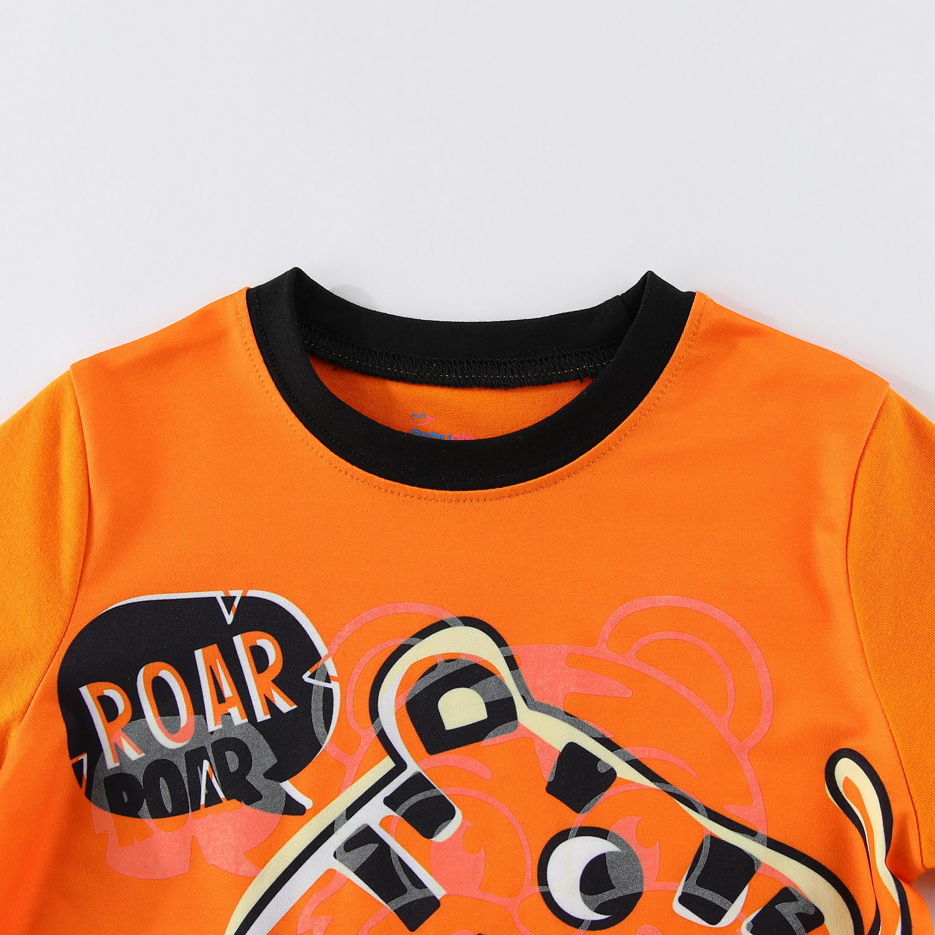 Babyqlo Roaring Tiger Jungle Adventure Printed Glow-in-the-Dark T-Shirt with Joggers-boys-clothing-nightwear-image-11
