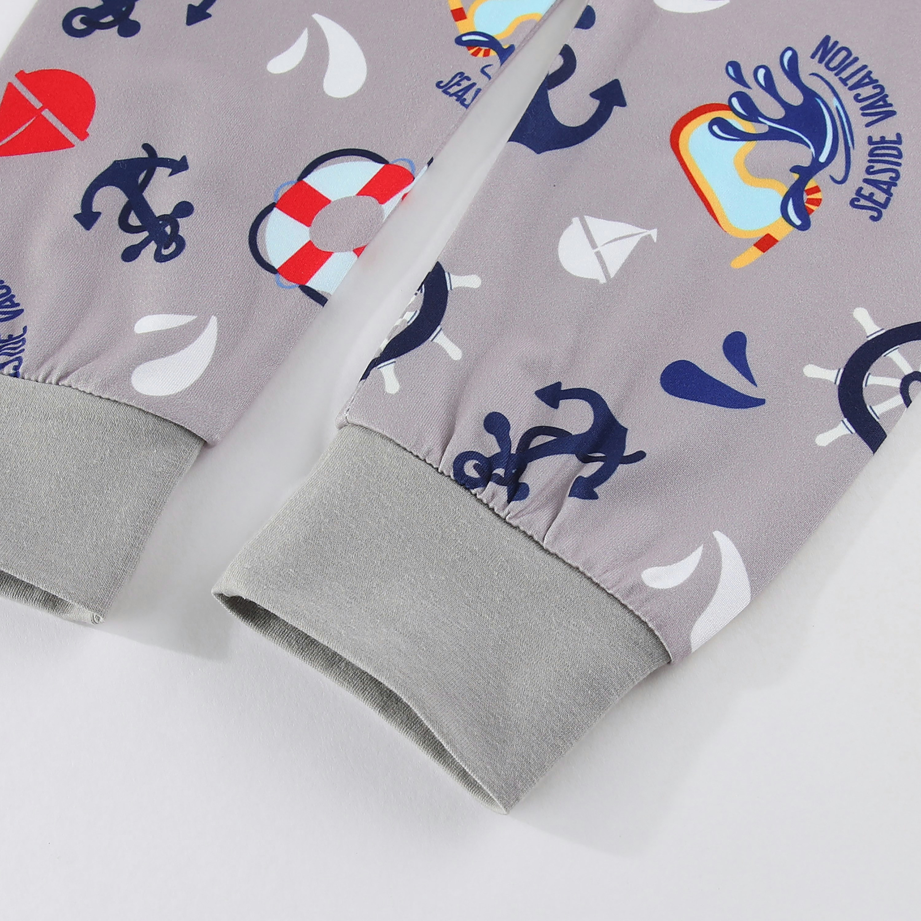 Babyqlo Snorkel Raccoon Ocean Dive Fun Printed Glow-in-the-Dark T-Shirt with Joggers-boys-clothing-nightwear-image-2
