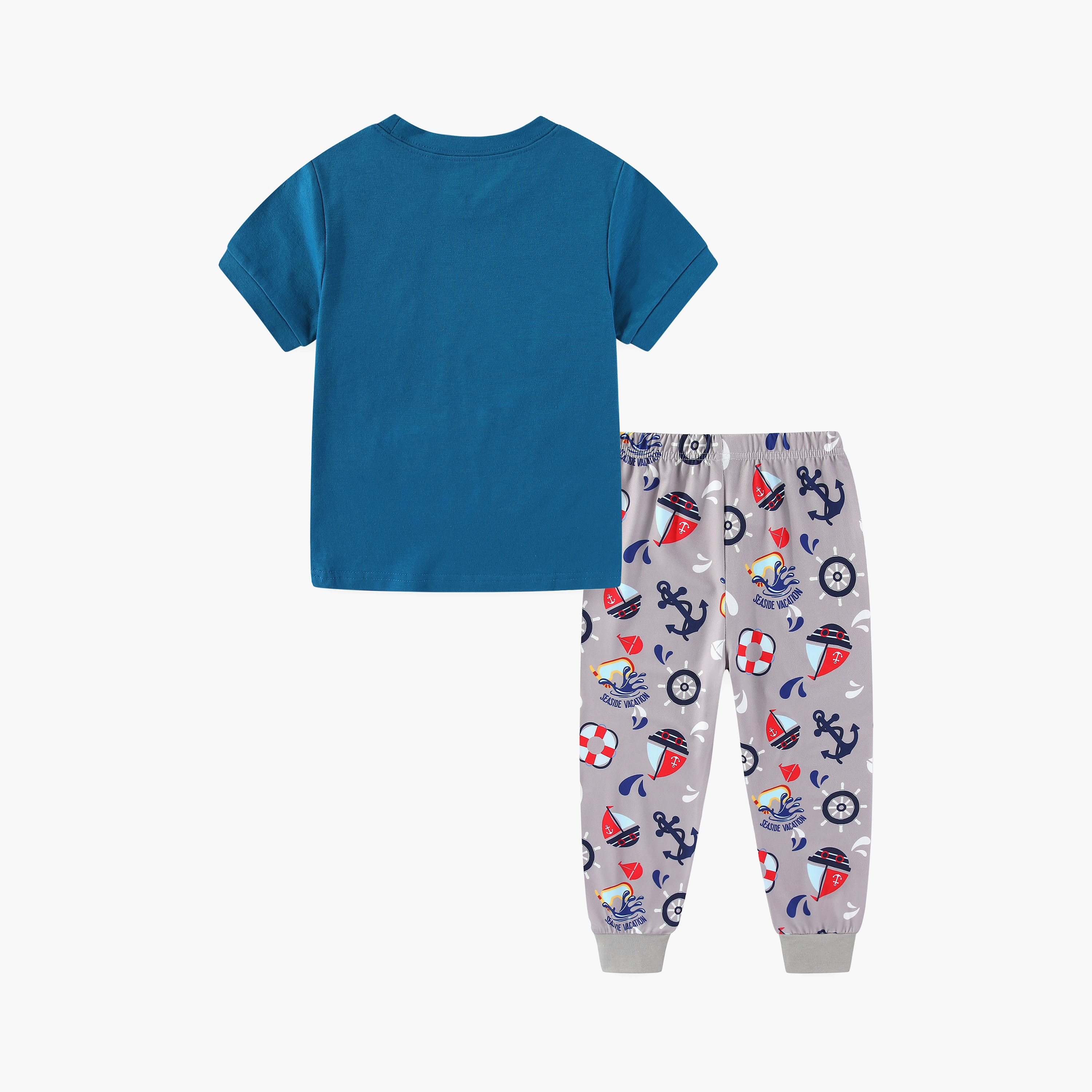 تي شيرت بطبعة سنوركل راكوون أوشين دايف فان متوهجة في الظلام مع بنطال ركض من بيبيكلو-boys-clothing-nightwear-image-5
