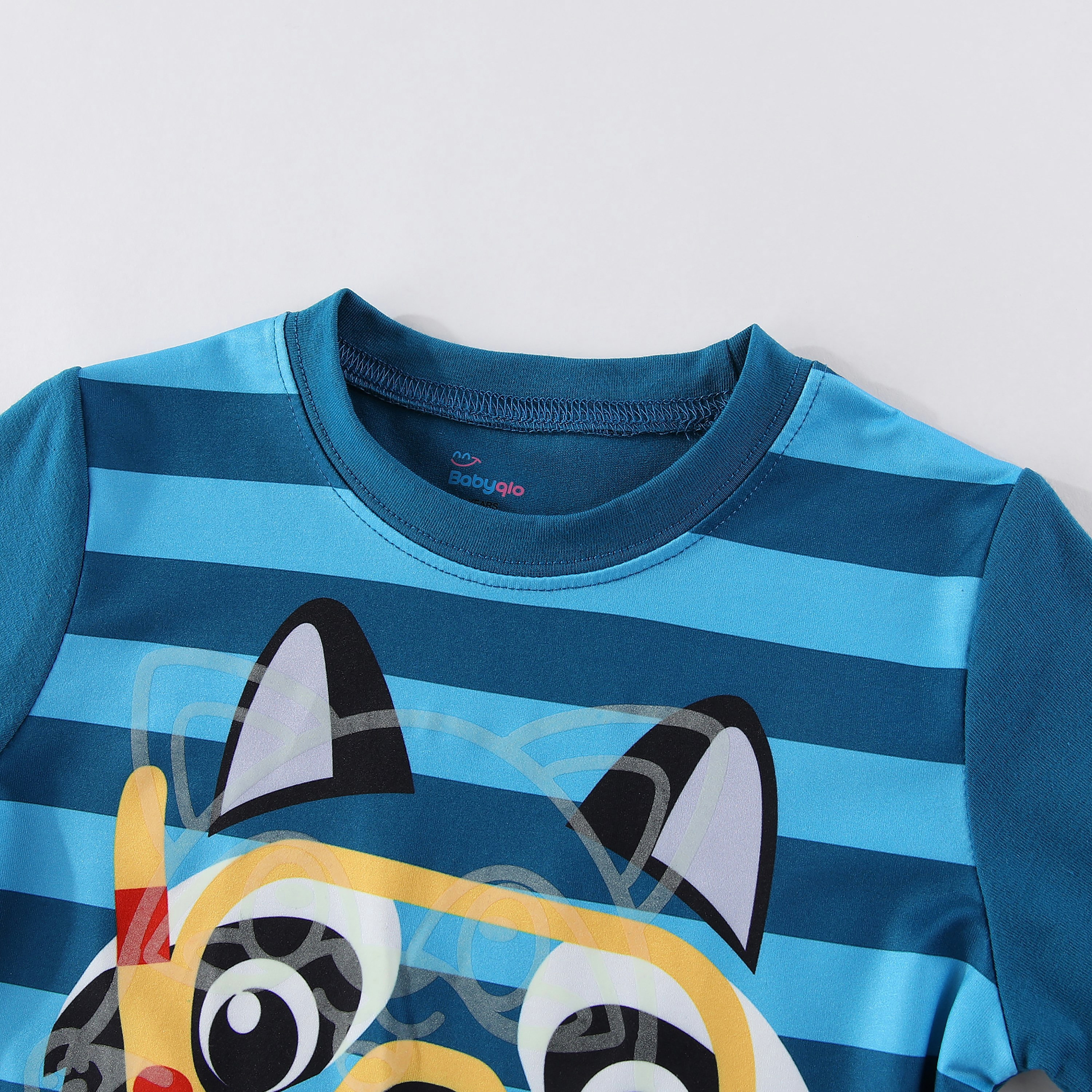 Babyqlo Snorkel Raccoon Ocean Dive Fun Printed Glow-in-the-Dark T-Shirt with Joggers-boys-clothing-nightwear-image-9