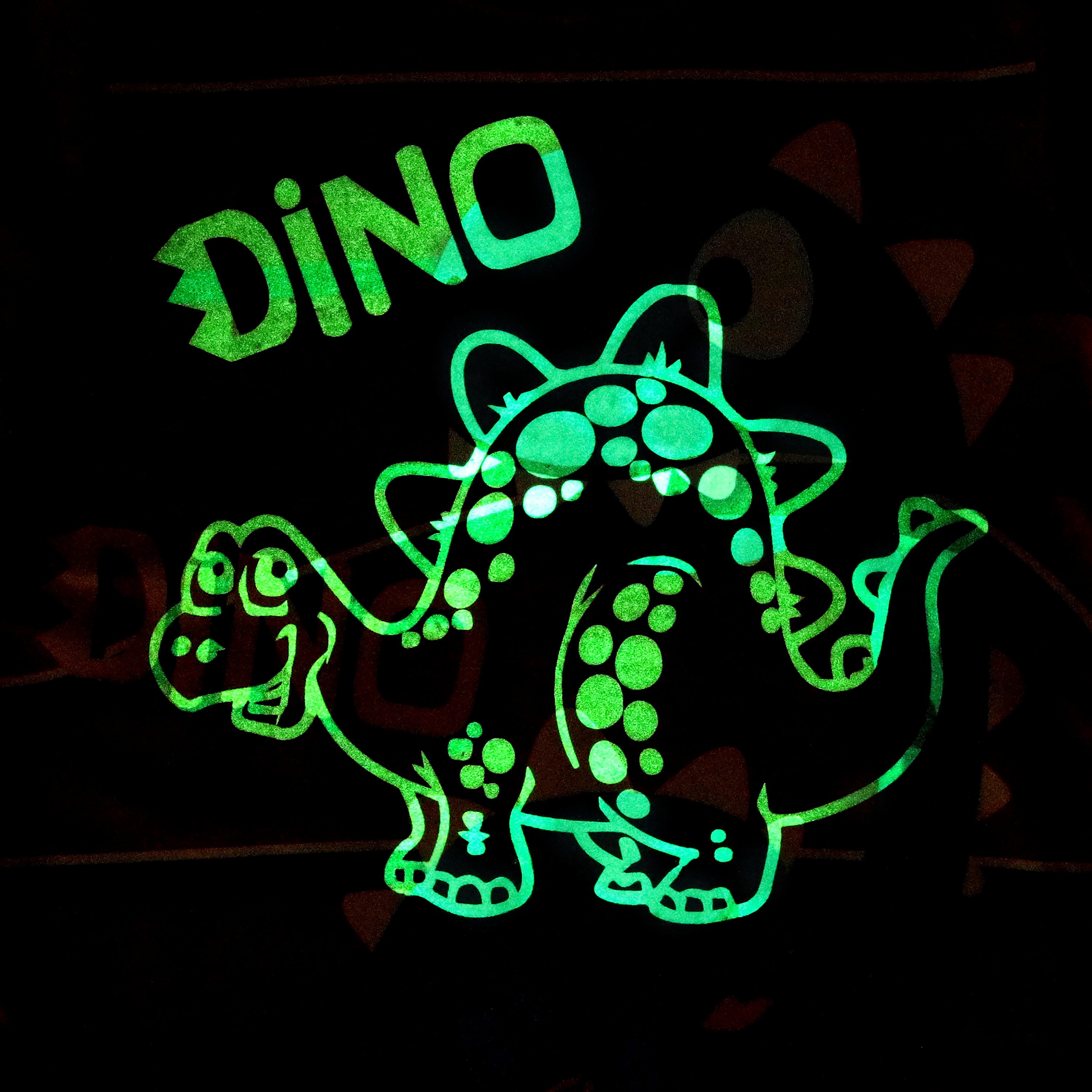 Babyqlo Blue Dino’s Leafy Jungle Trek Printed Glow-in-the-Dark T-Shirt with Joggers-boys-clothing-nightwear-image-4