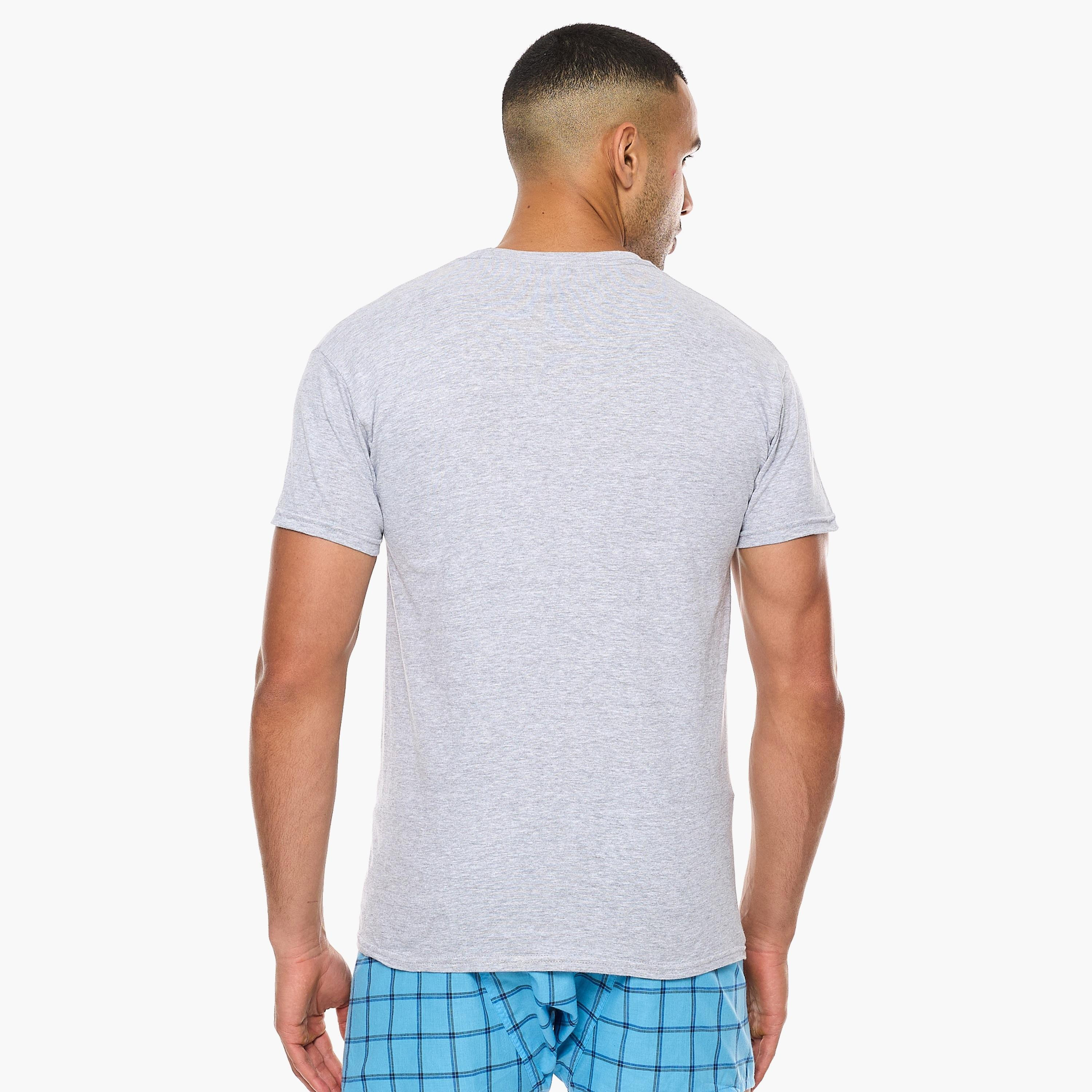 Hanes Assorted Pack of 3 Plain Crew Neck Short Sleeves Men's T-Shirt-men-clothing-tshirtsandpolos-tshirts-image-5