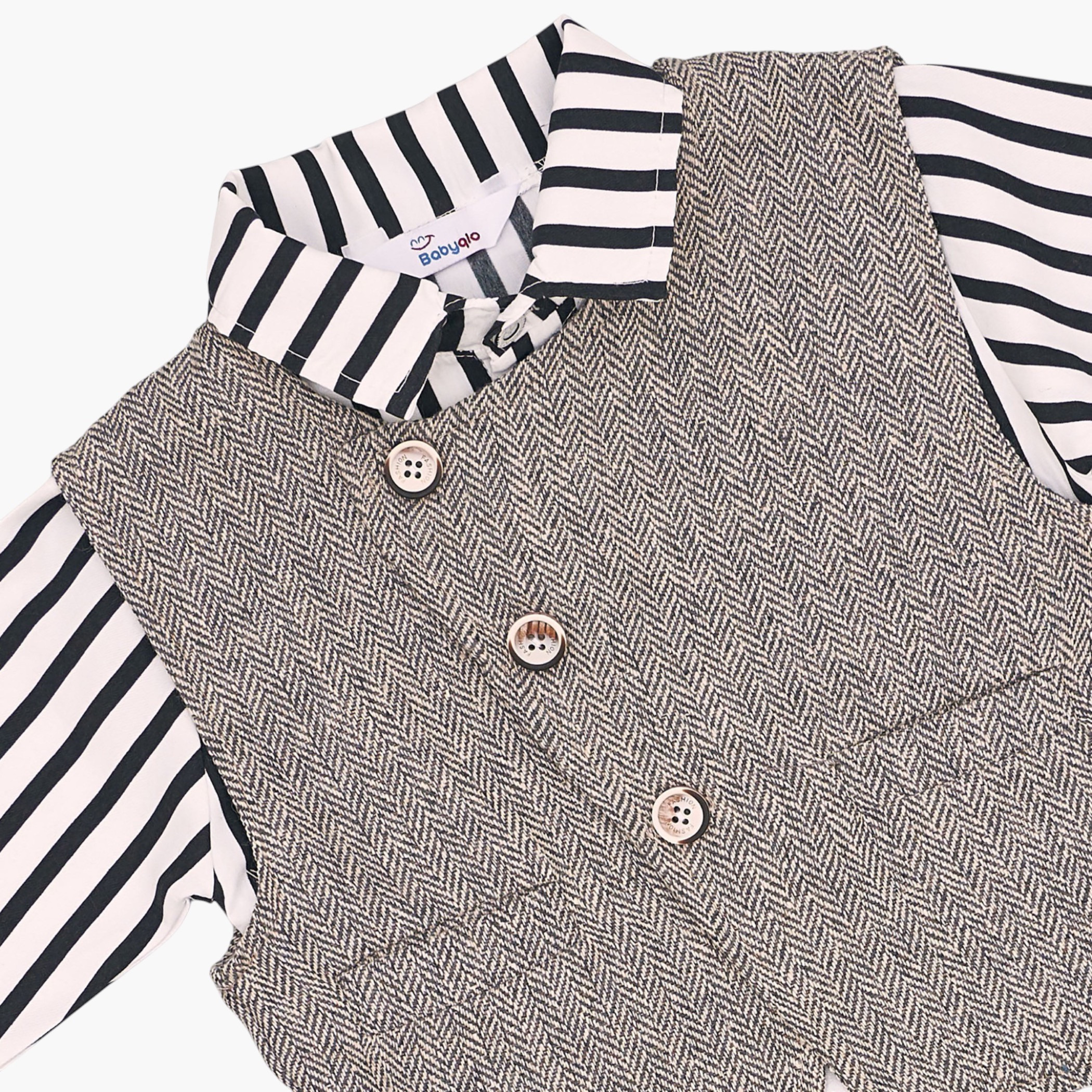 Babyqlo 3-Piece Classic Striped Shirt, Jacket and Pants Set-boys-clothing-setsandcoords-image-5