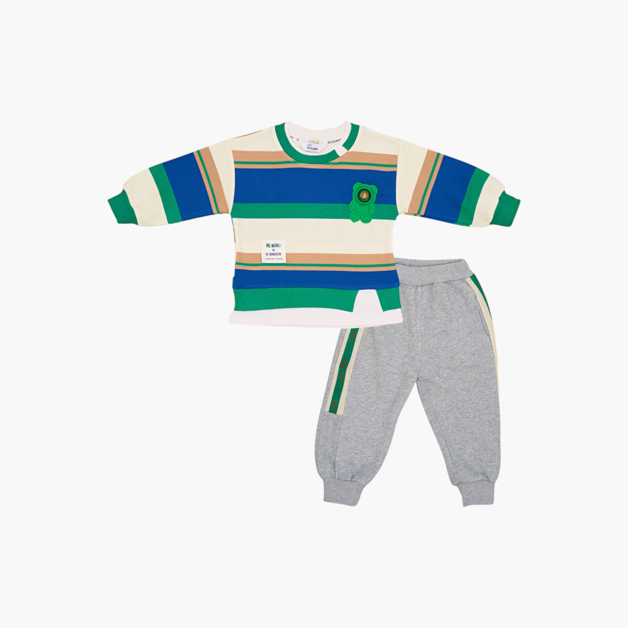 Babyqlo 2-Piece Printed Sweatshirt with Joggers Set-boys-clothing-setsandcoords-image-3