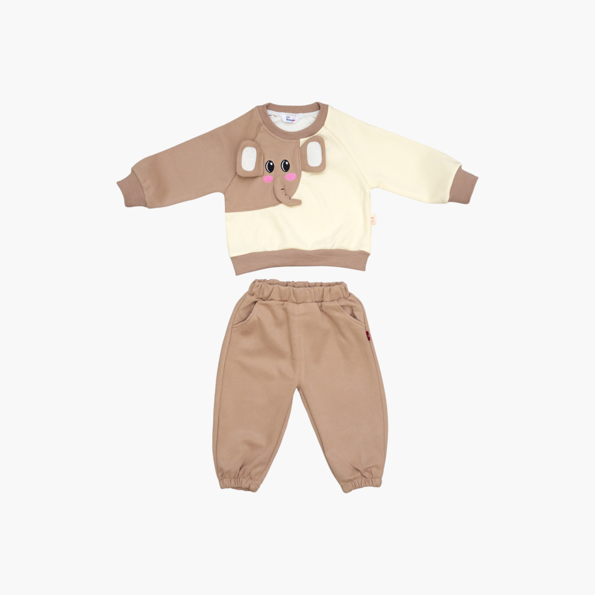 Babyqlo 2-Piece Elephant Trunk Detailing Sweatshirt and Joggers Set-boys-clothing-setsandcoords-image-3
