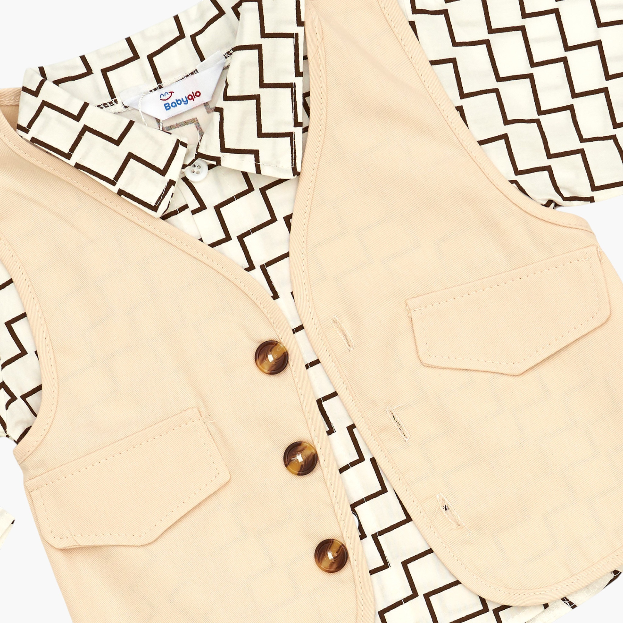 Babyqlo 3-Piece Geometric Printed Shirt, Jacket and Pants Set-boys-clothing-setsandcoords-image-4