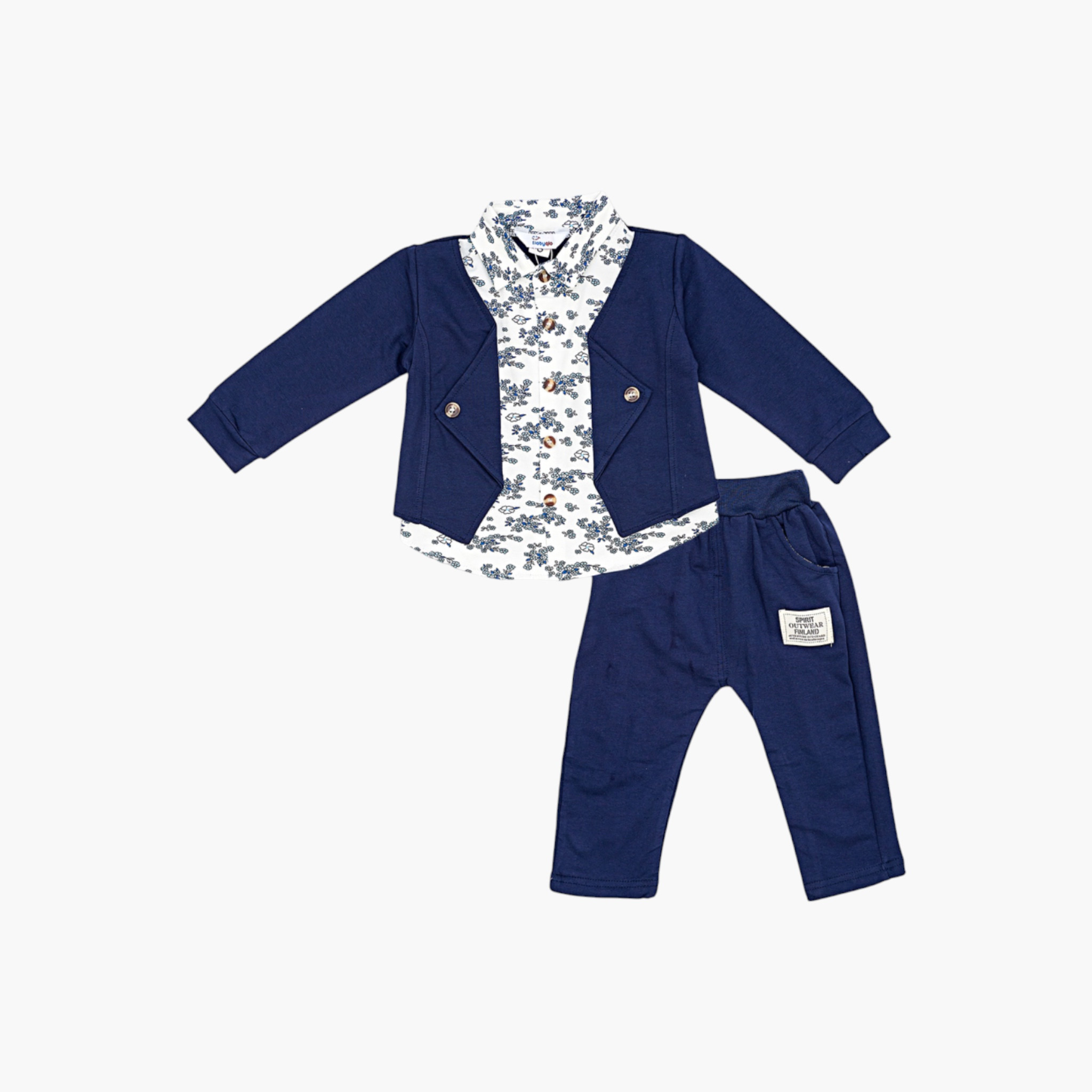 Babyqlo 2-Piece Floral Shirt, Jacket and Pants Set-boys-clothing-setsandcoords-image-3