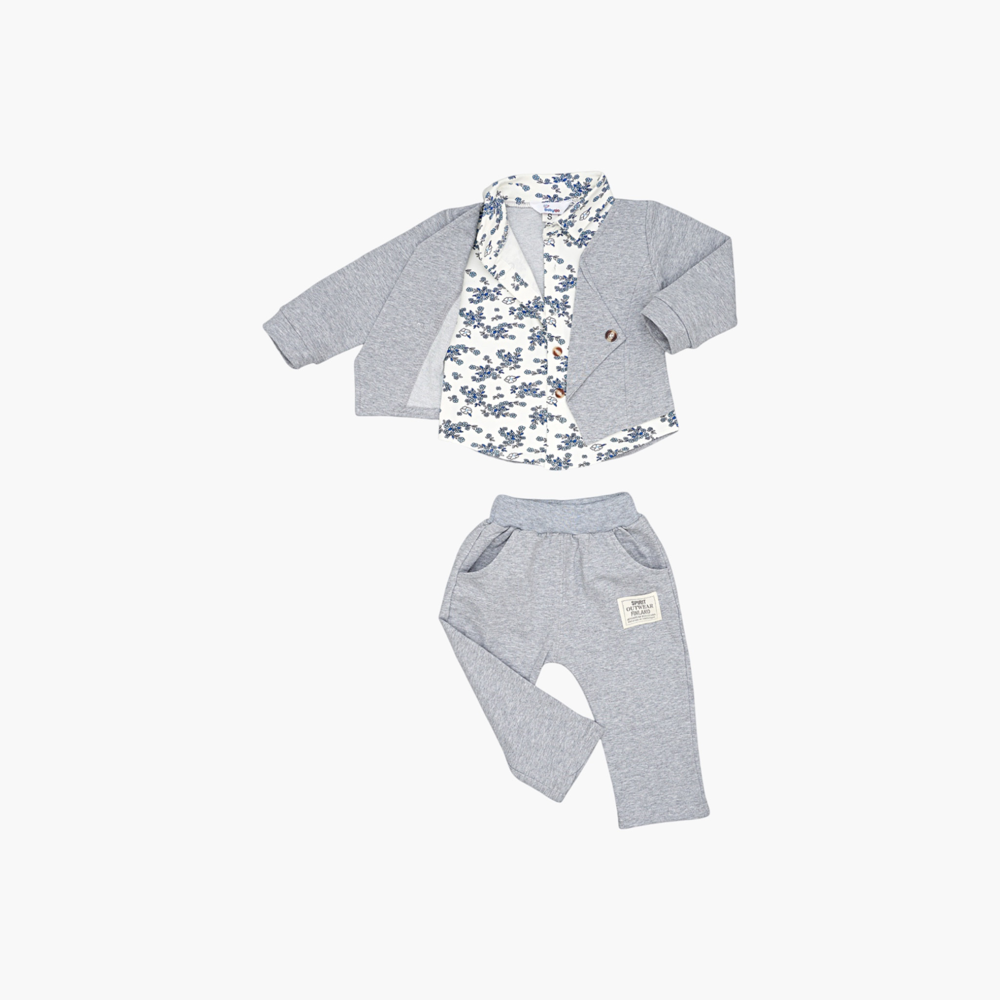 Babyqlo 2-Piece Floral Shirt, Jacket and Pants Set-boys-clothing-setsandcoords-image-3