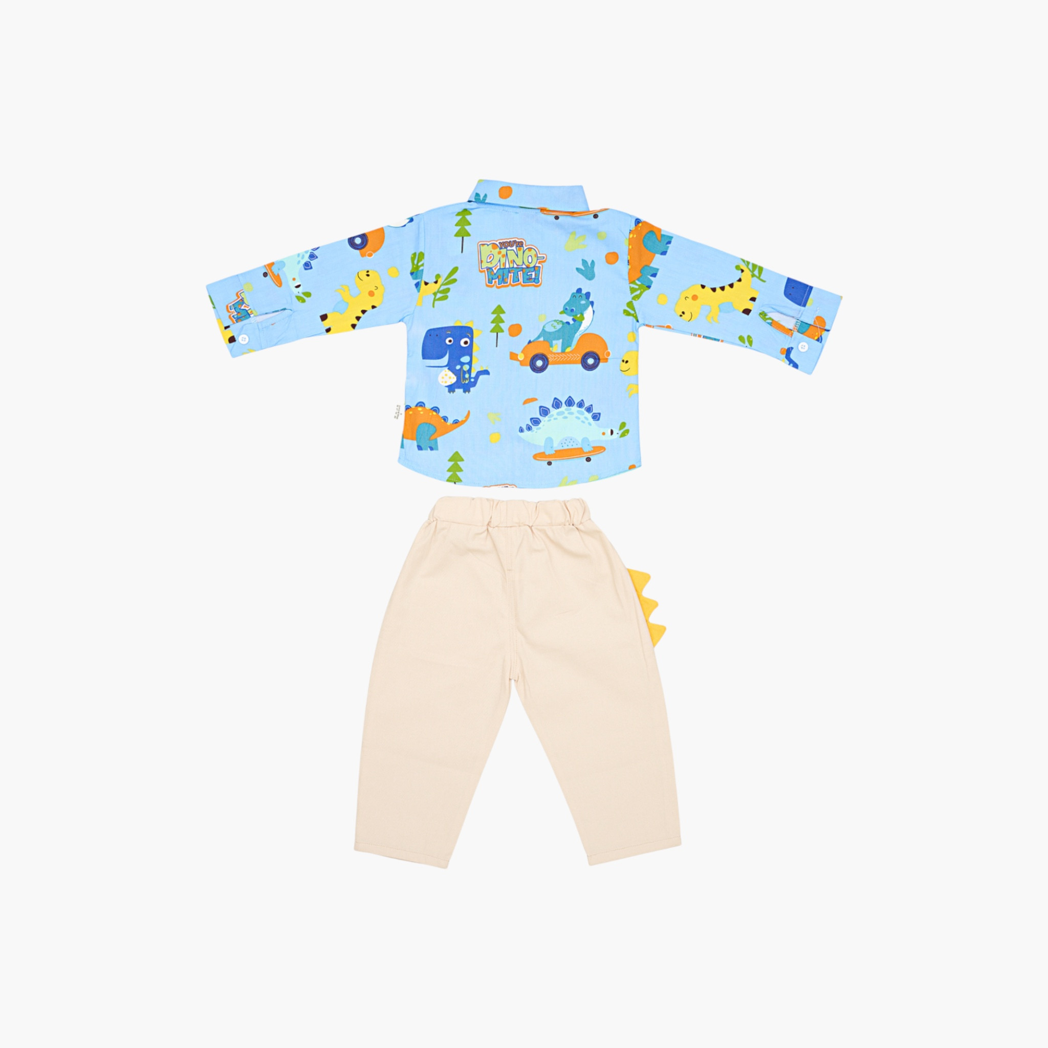 Babyqlo 2-Piece Dinosaur Printed Shirt and Pants Set-boys-clothing-setsandcoords-image-4