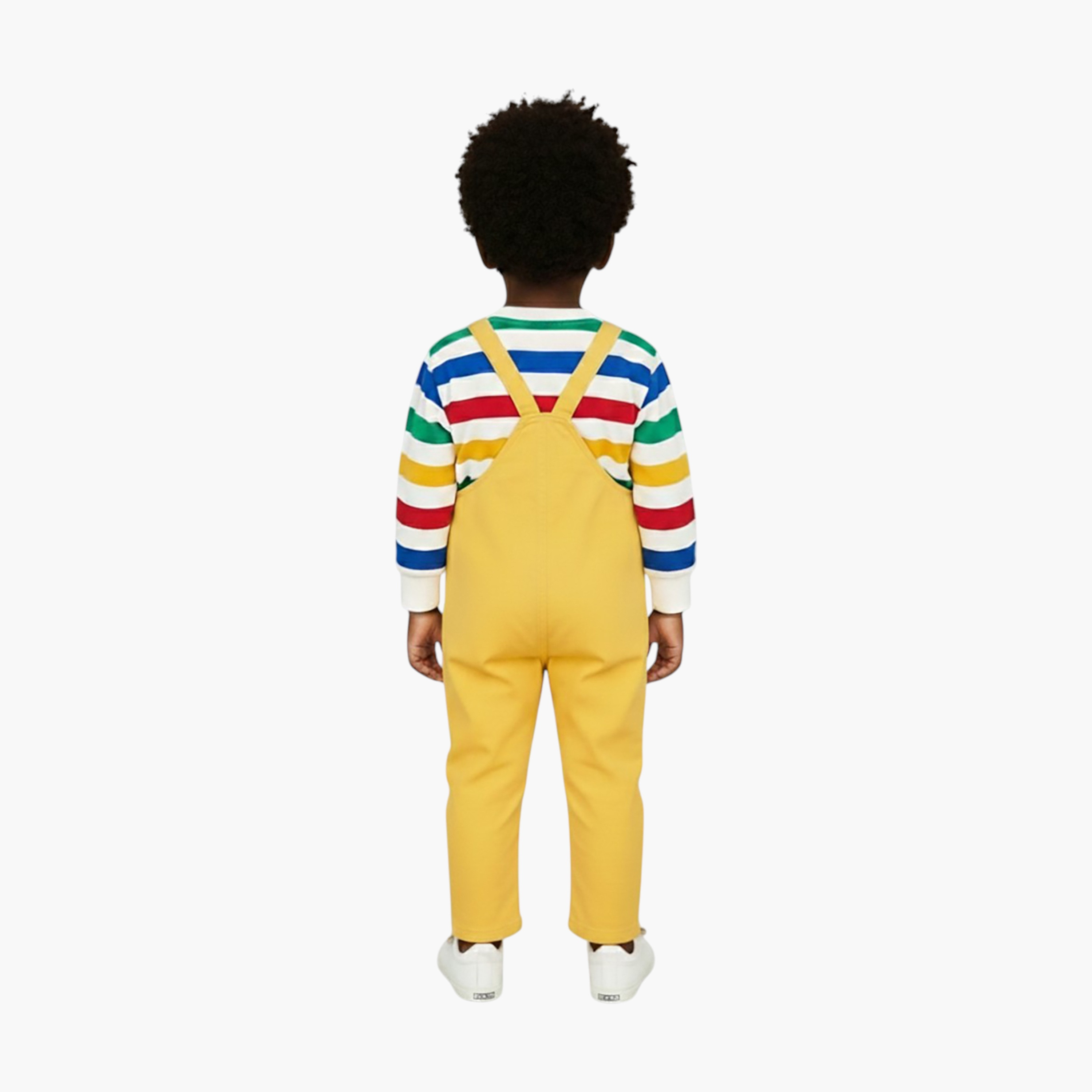 Babyqlo 2-Piece Printed Stripes Sweatshirt and Dungarees Set-boys-clothing-setsandcoords-image-2
