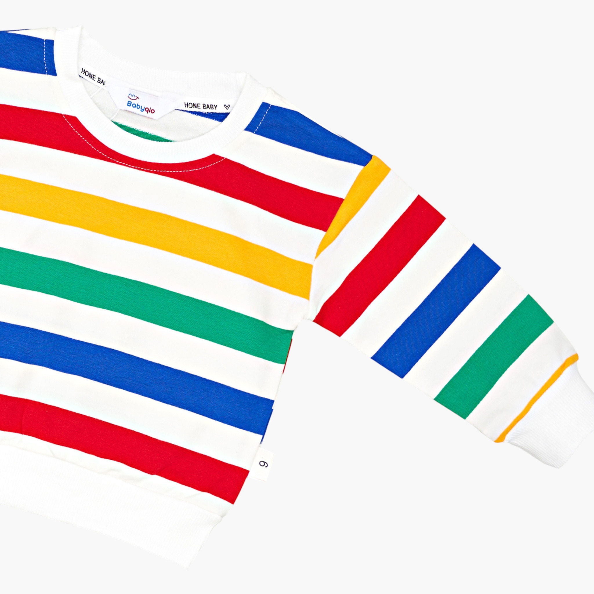 Babyqlo 2-Piece Printed Stripes Sweatshirt and Dungarees Set-boys-clothing-setsandcoords-image-7