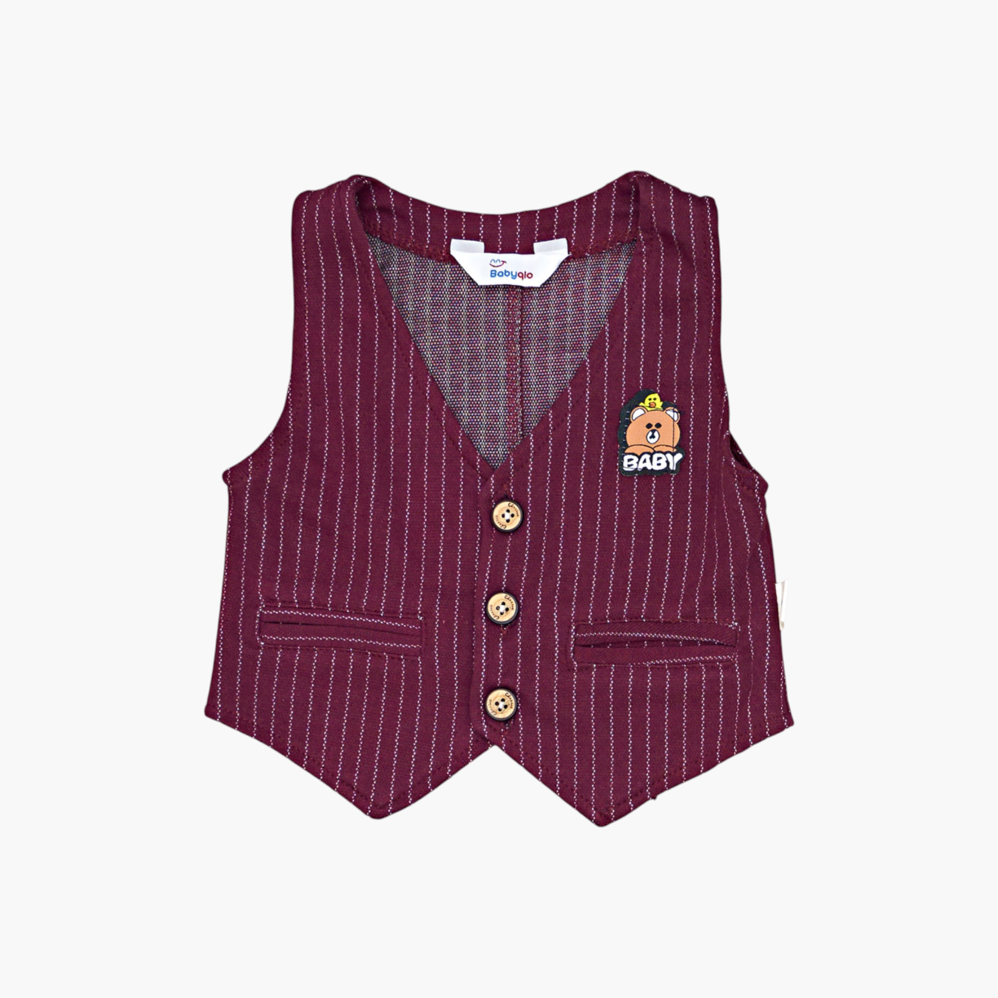 Babyqlo 3-Piece Striped Waistcoat, Mustache Printed Polo and Pants Set-boys-clothing-setsandcoords-image-8