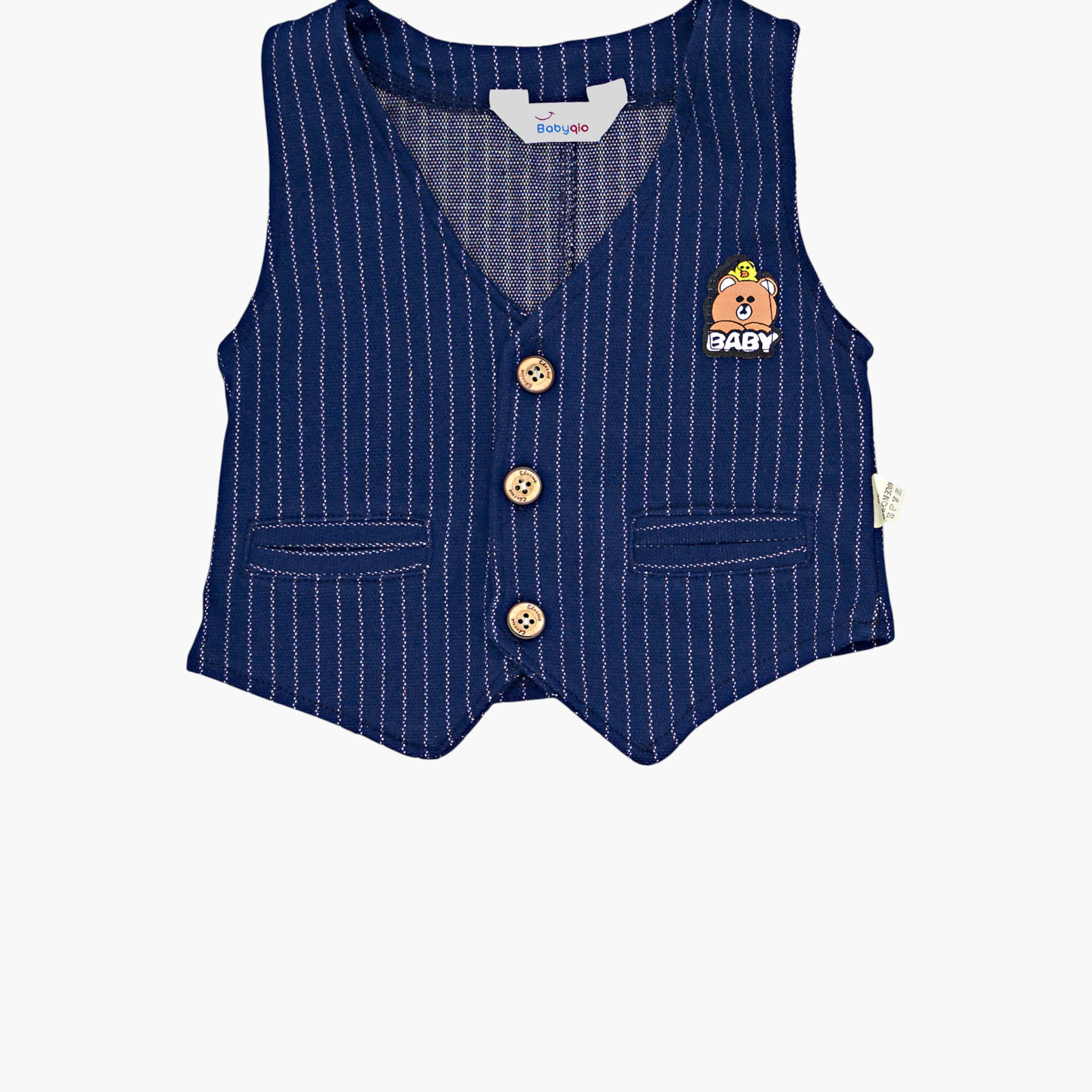 Babyqlo 3-Piece Striped Waistcoat, Mustache Printed Polo and Pants Set-boys-clothing-setsandcoords-image-7