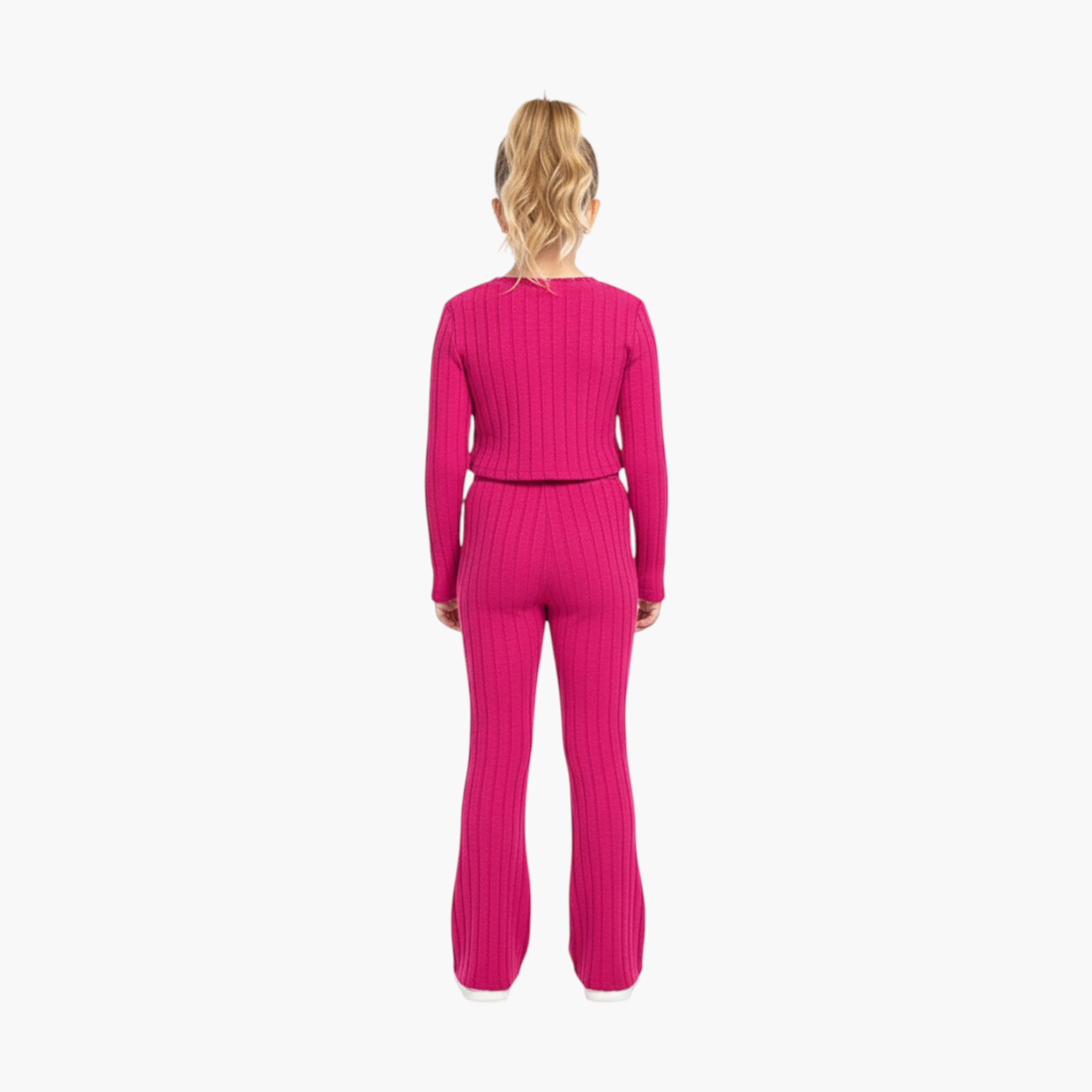 Babyqlo 2-Piece Ribbed and Flared Co-Ord Set-girls-clothing-setsandcoords-image-2