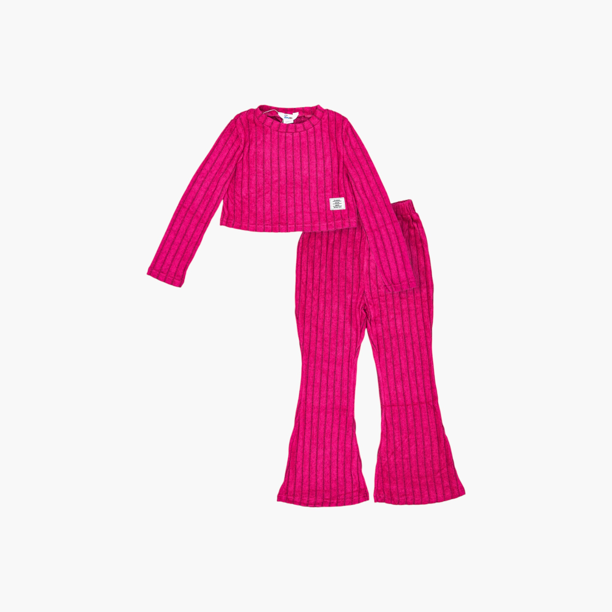 Babyqlo 2-Piece Ribbed and Flared Co-Ord Set-girls-clothing-setsandcoords-image-3
