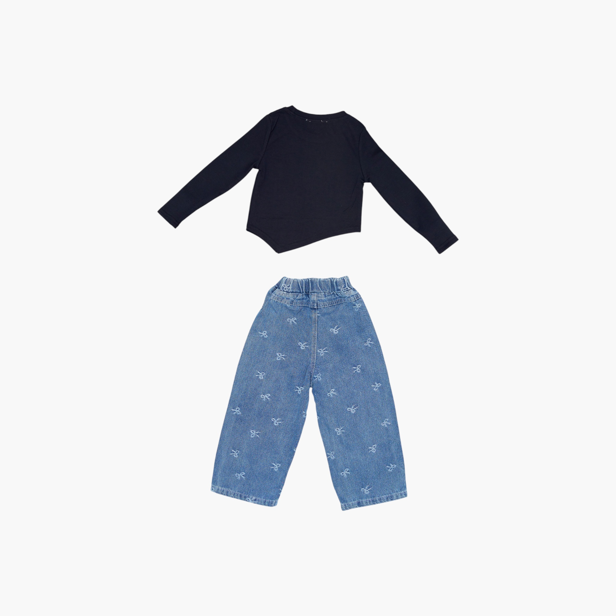 Babyqlo 2-Piece Butterfly Printed Top with Jeans-girls-clothing-setsandcoords-image-4