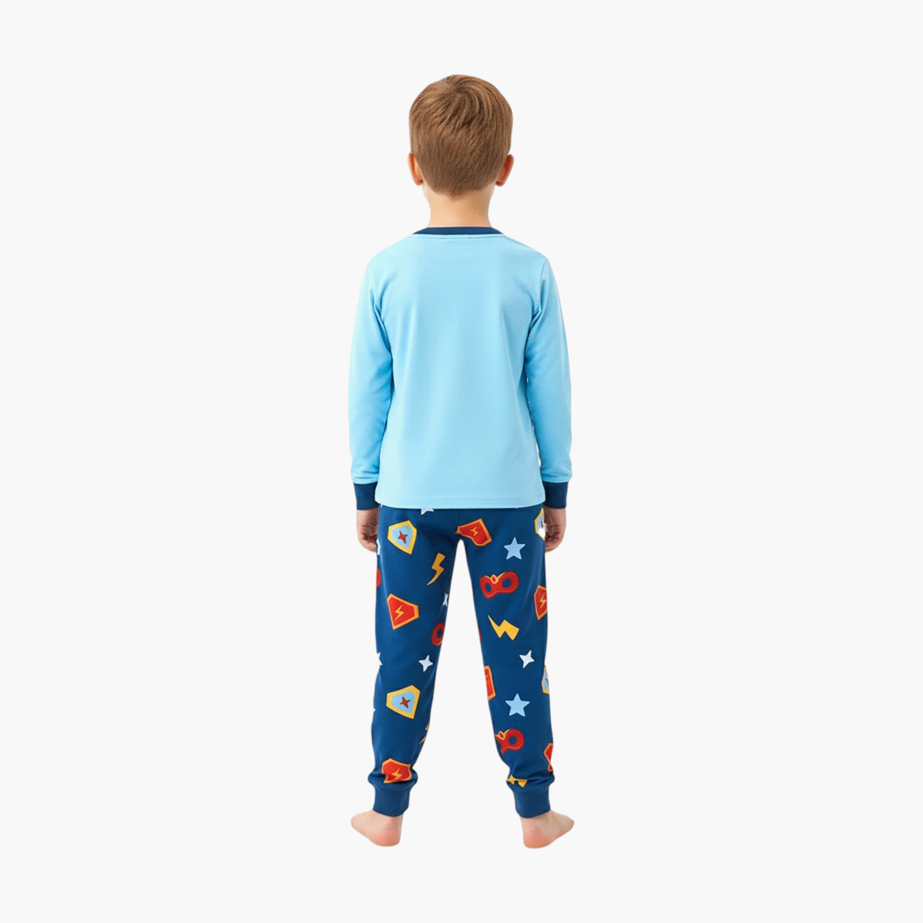 Babyqlo 2-Piece Superhero Printed Glow in the Dark Pyjama Set-boys-clothing-setsandcoords-image-3