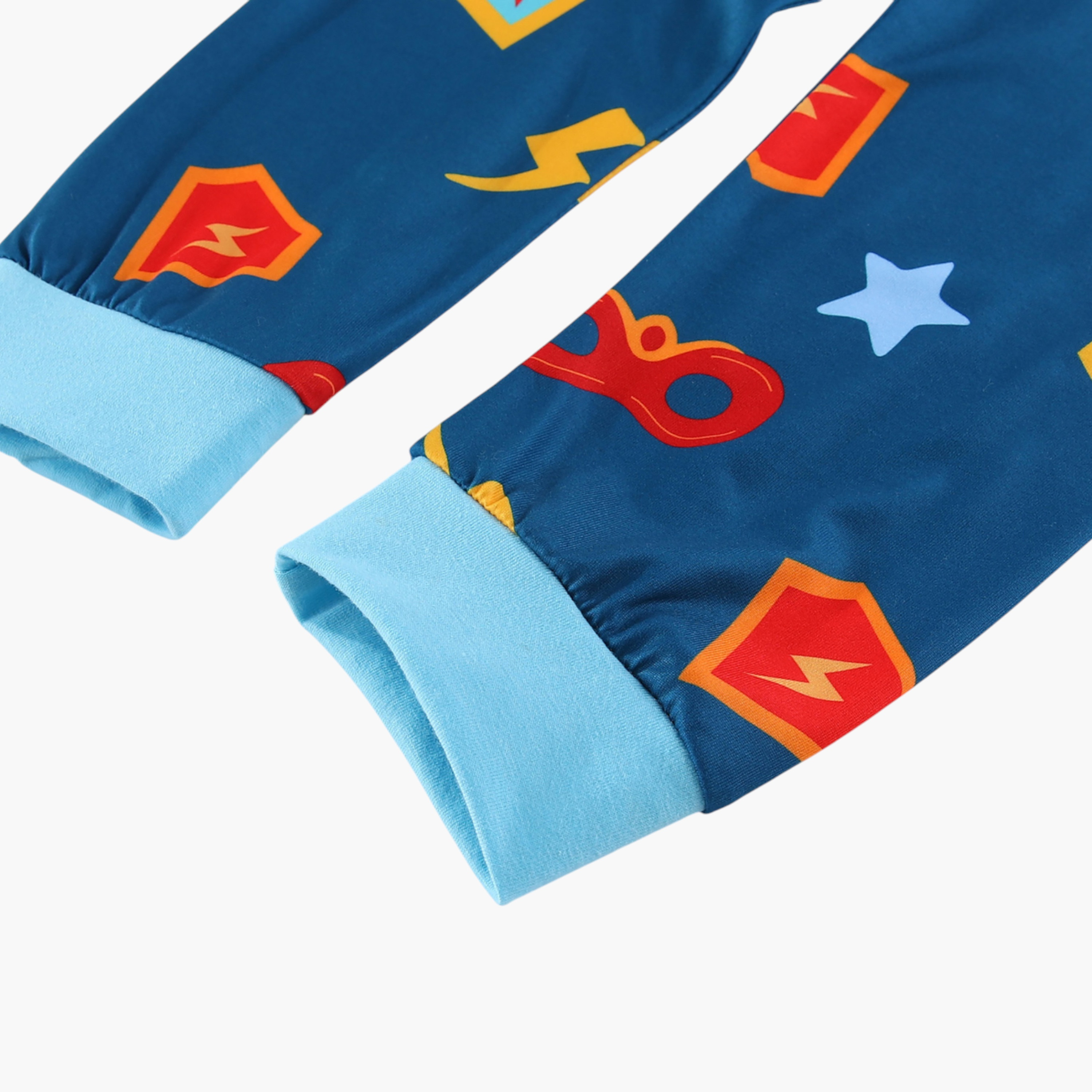 Babyqlo 2-Piece Superhero Printed Glow in the Dark Pyjama Set-boys-clothing-setsandcoords-image-7