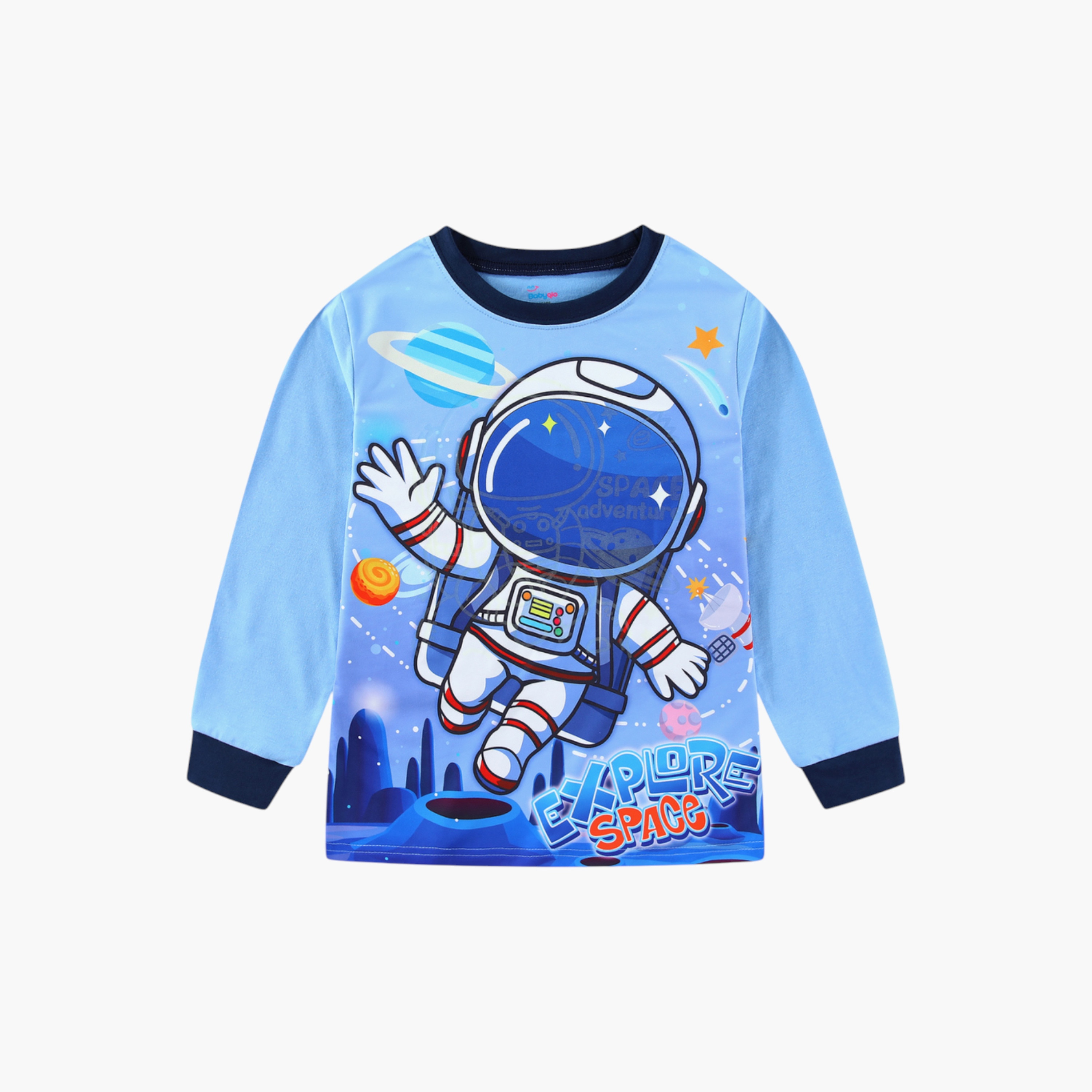 Babyqlo 2-Piece Astronaut Printed Glow in the Dark Pyjama Set-boys-clothing-setsandcoords-image-6