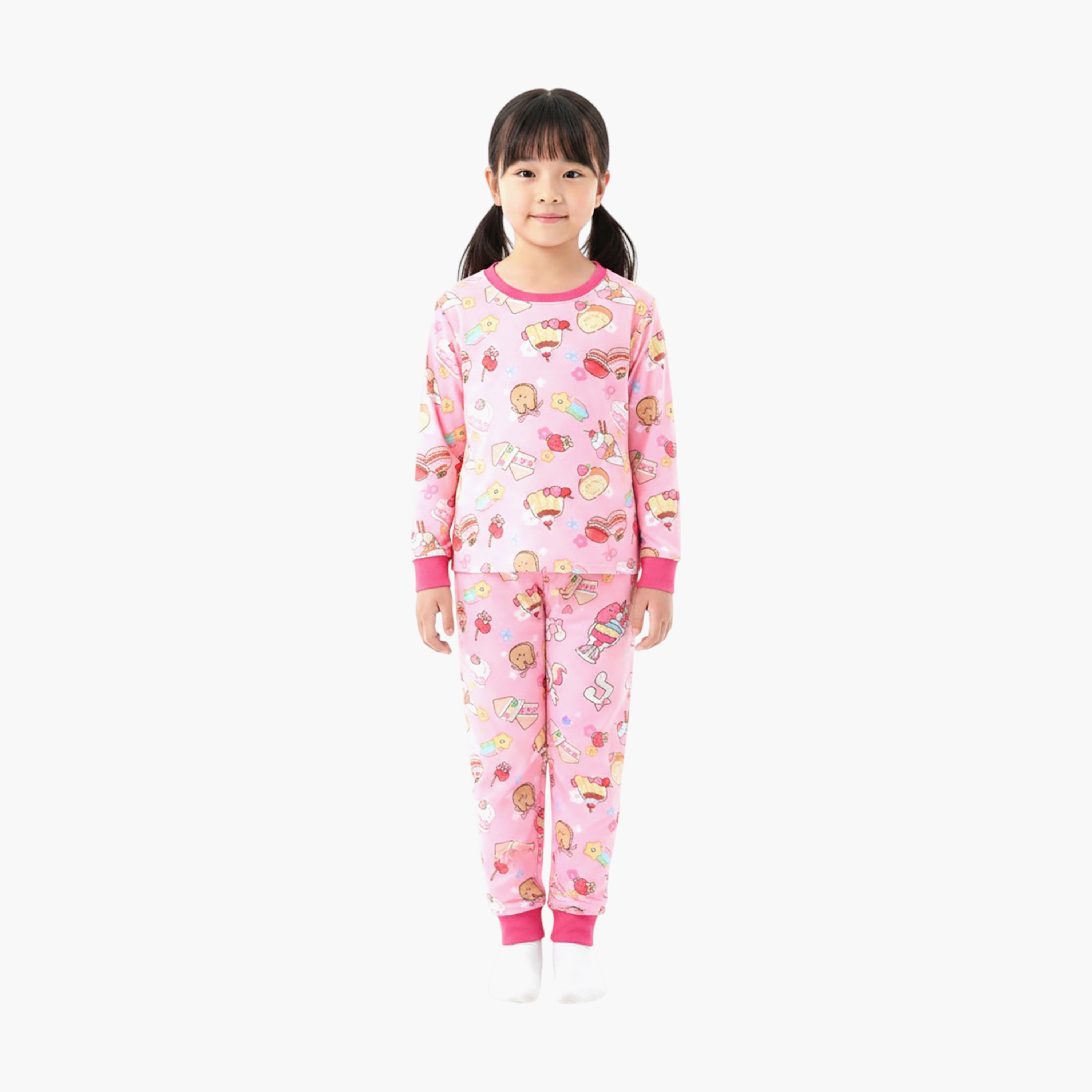 Babyqlo 2-Piece Sweet Treats Printed Glow in the Dark Pyjama Set-girls-clothing-setsandcoords-image-2