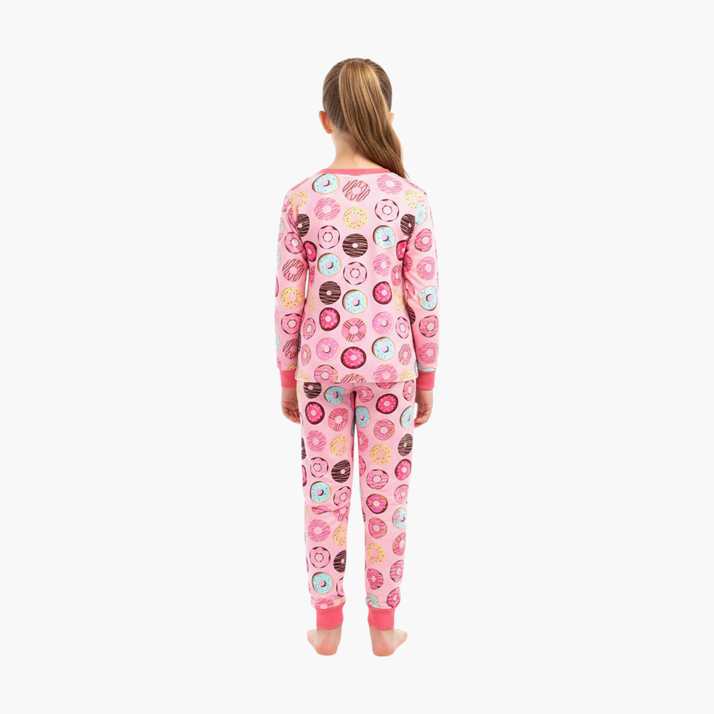 Babyqlo 2-Piece Donut Printed Glow in the Dark Pyjama Set-girls-clothing-setsandcoords-image-3