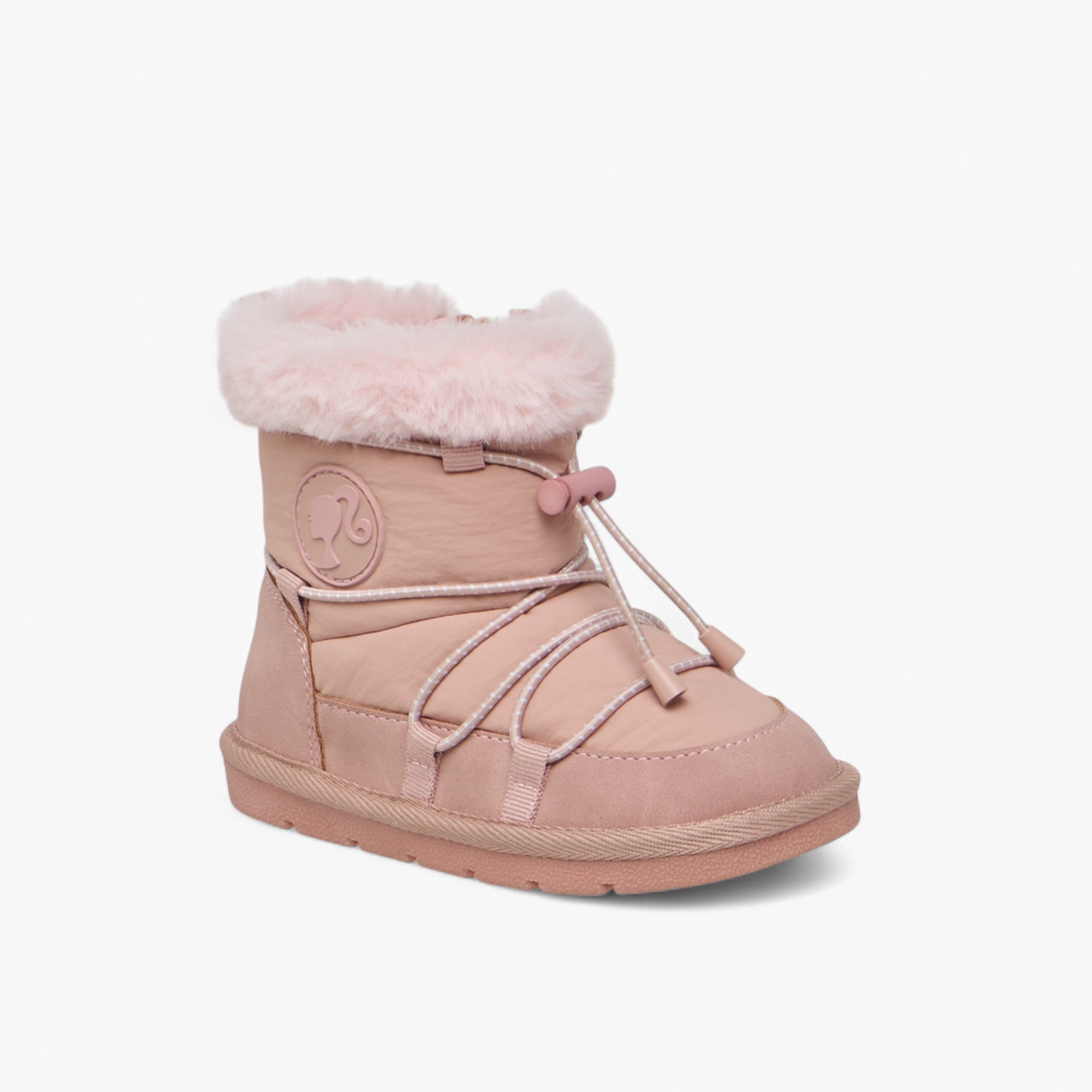 Barbie Drawstring Accent Ankle Boots with Zip Closure-girls-shoes-boots-image-2