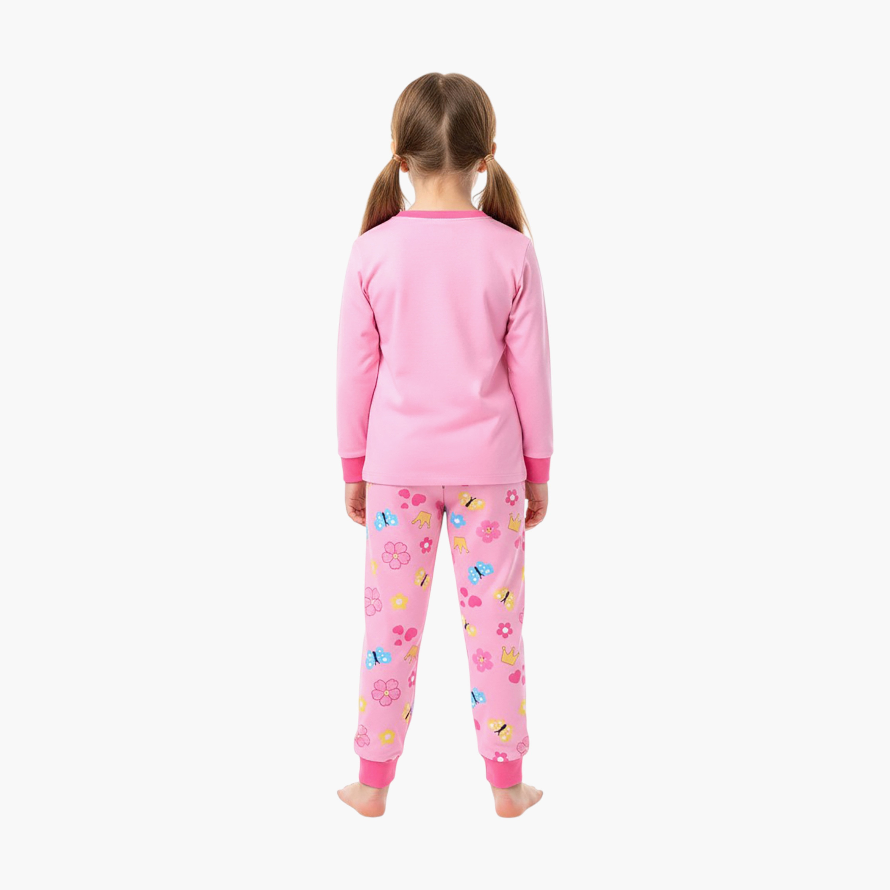 Babyqlo 2-Piece Cat Princess Printed Glow in the Dark Pyjama Set-girls-clothing-setsandcoords-image-3