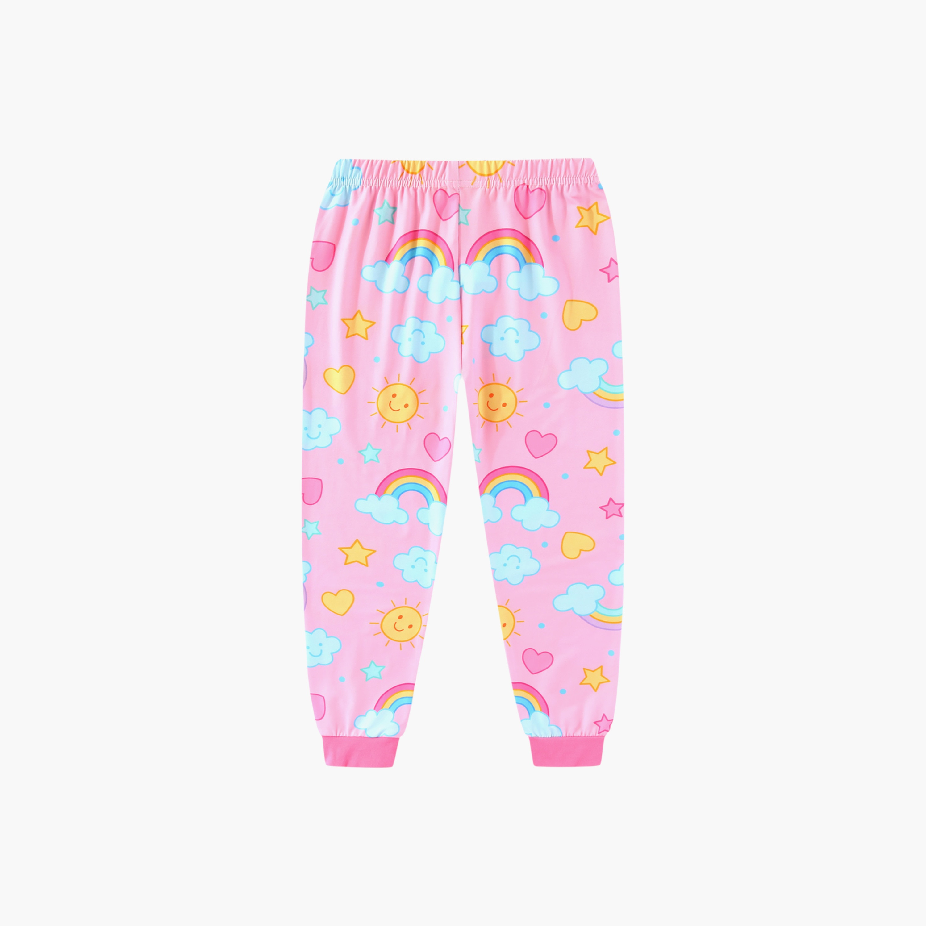 Babyqlo 2-Piece Rainbow and Clouds Printed Glow in the Dark Pyjama Set-girls-clothing-setsandcoords-image-11