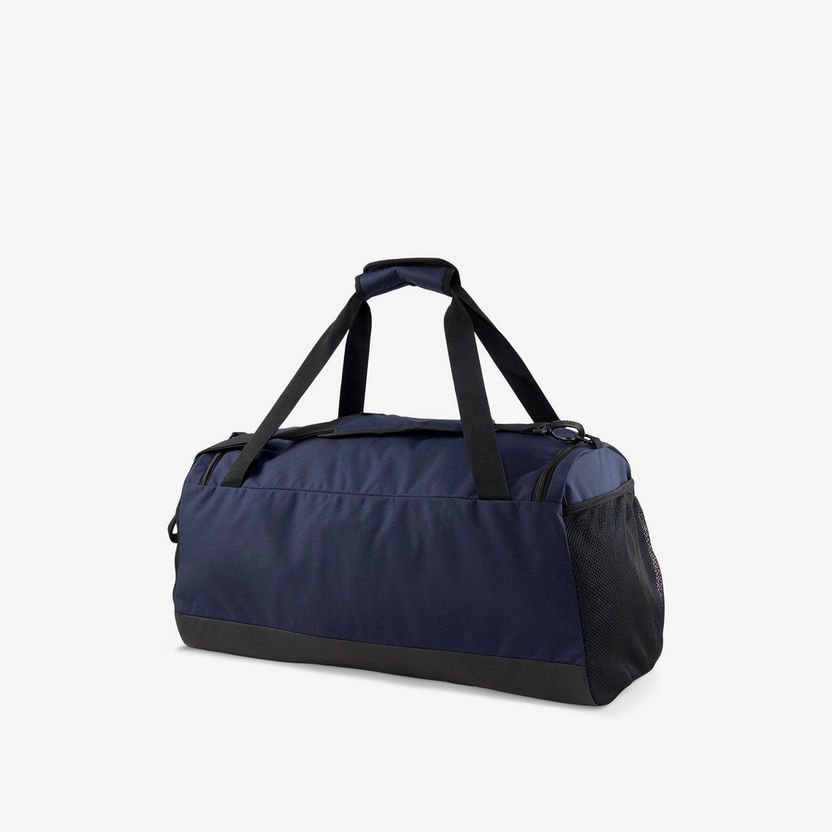 Puma Logo Print Duffle Bag with Detachable Strap and Zip Closure-Duffle Bags-image-1