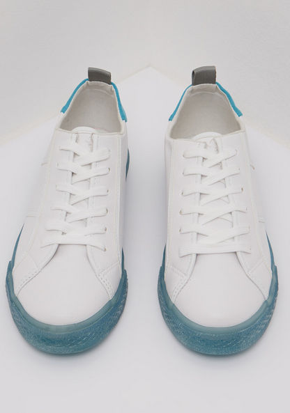 Low Ankle Sneakers with Lace-Up Closure-Women%27s Sneakers-image-2
