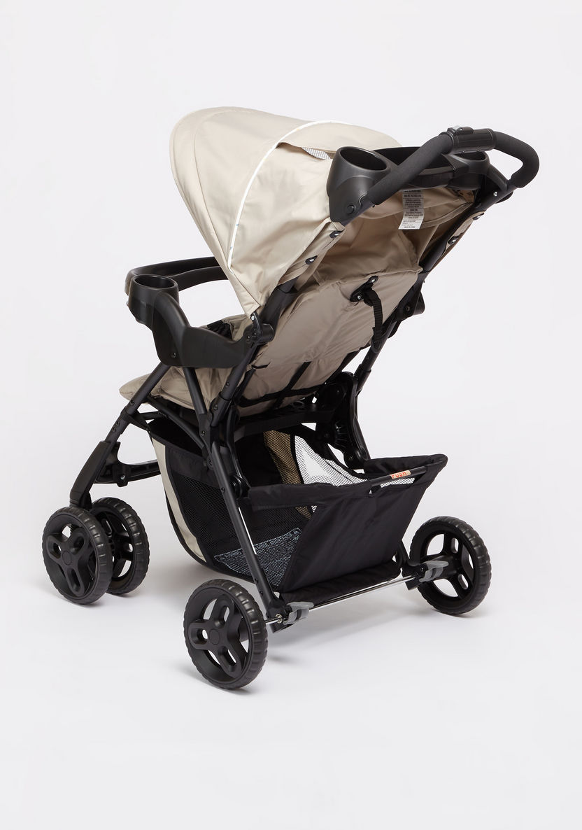 Graco Comfy Cruiser Click Connect Beige Stroller with Car Seat Travel System (Upto 3 years)-Modular Travel Systems-image-3