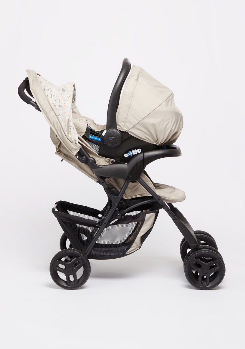 Graco Comfy Cruiser Click Connect Beige Stroller with Car Seat Travel System (Upto 3 years)-Modular Travel Systems-image-6