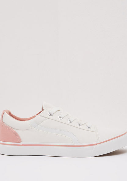 Canvas Shoes with Lace-Up Closure-Women%27s Casual Shoes-image-0