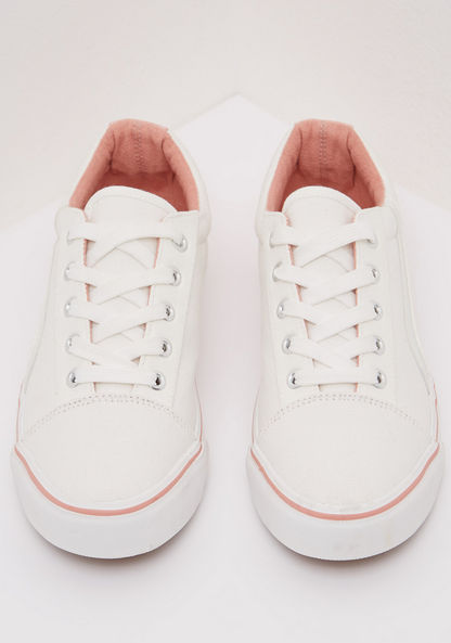 Canvas Shoes with Lace-Up Closure-Women%27s Casual Shoes-image-2