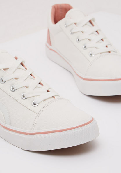 Canvas Shoes with Lace-Up Closure-Women%27s Casual Shoes-image-4