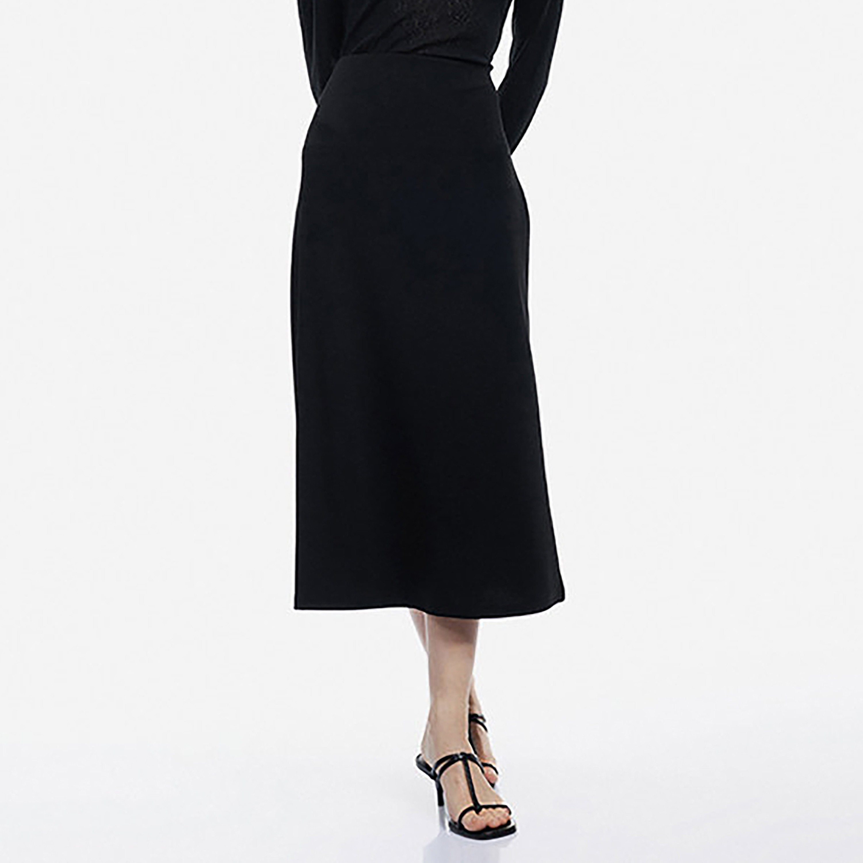 KOTON Black High-Rise A-Line Women's Skirt-women-clothing-skirts-image-1