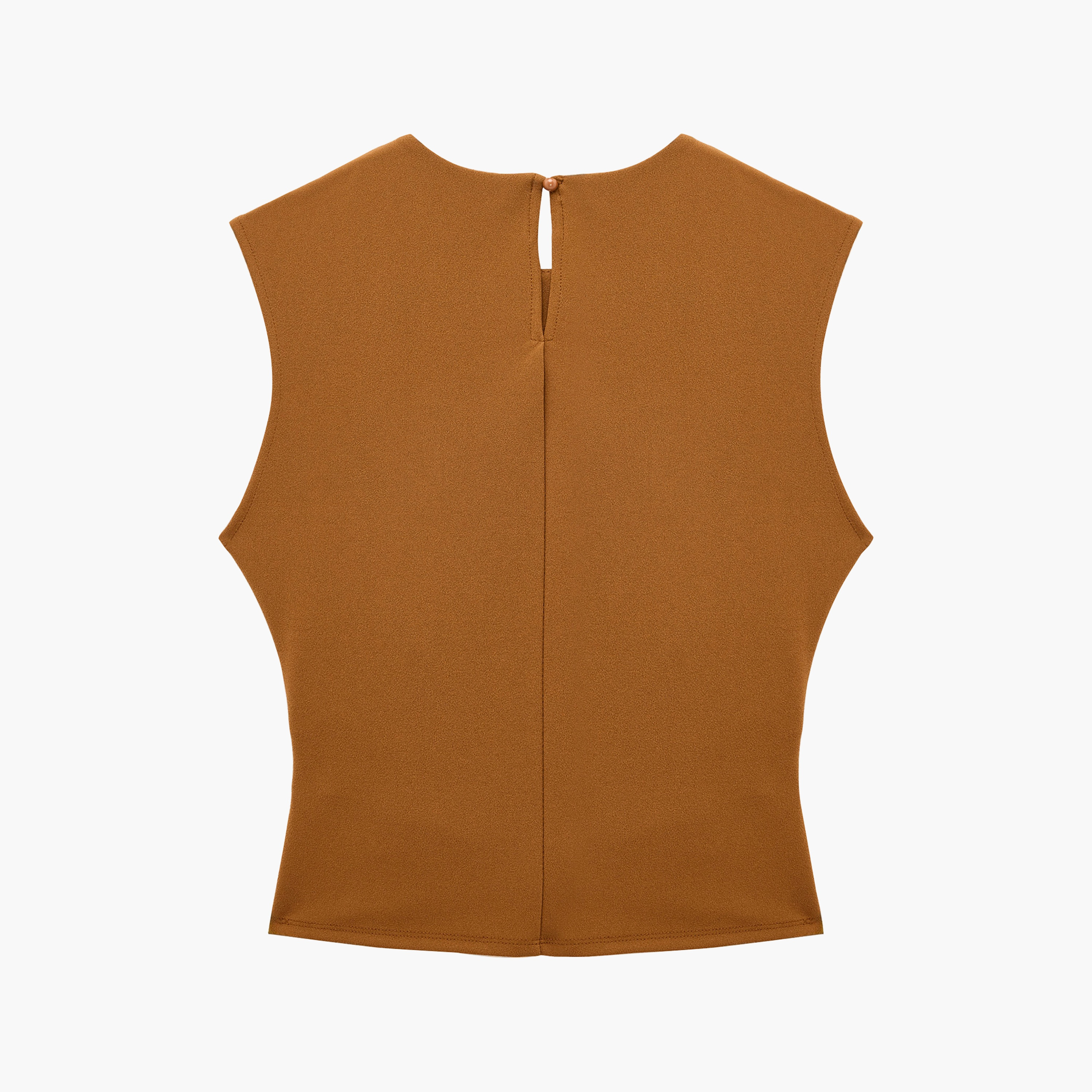 KOTON Brown Ruched Women's Tank Top-women-clothing-shirtsandblouses-blouses-image-5