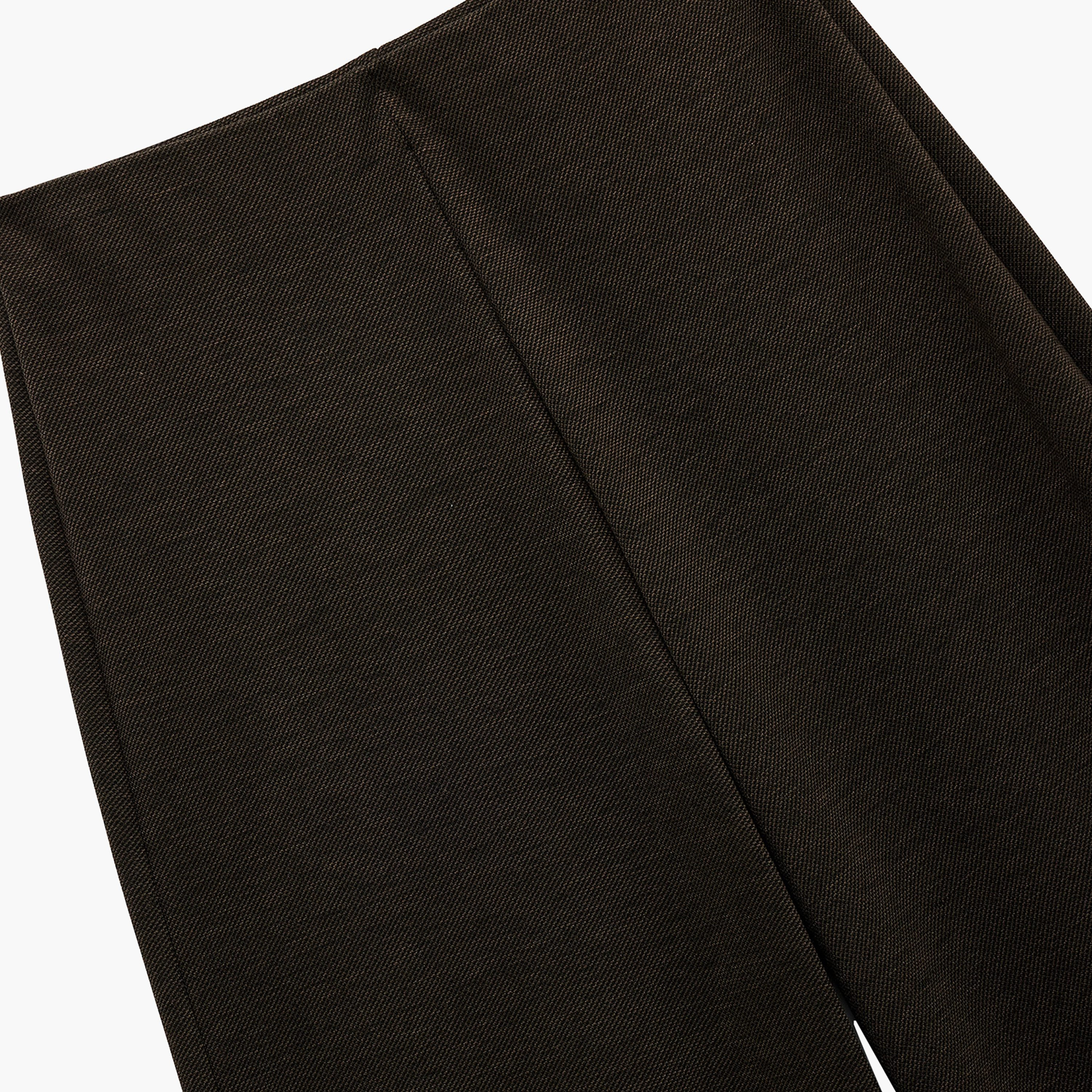 بنطال حريمي بقصة أرجل واسعة باللون البني الداكن من كوتون-women-clothing-trousers-image-6