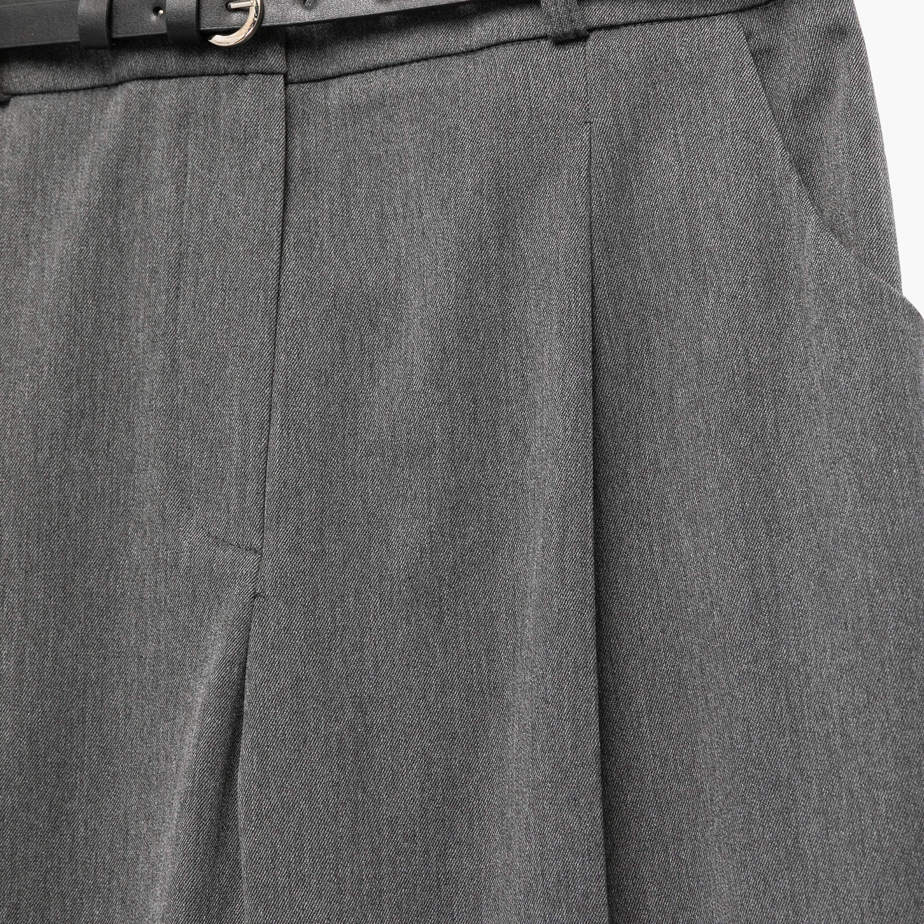 بنطال حريمي بقصة ضيقة تتضيق للأسفل (تاپرد) باللون الرمادي من كوتون-women-clothing-trousers-image-7